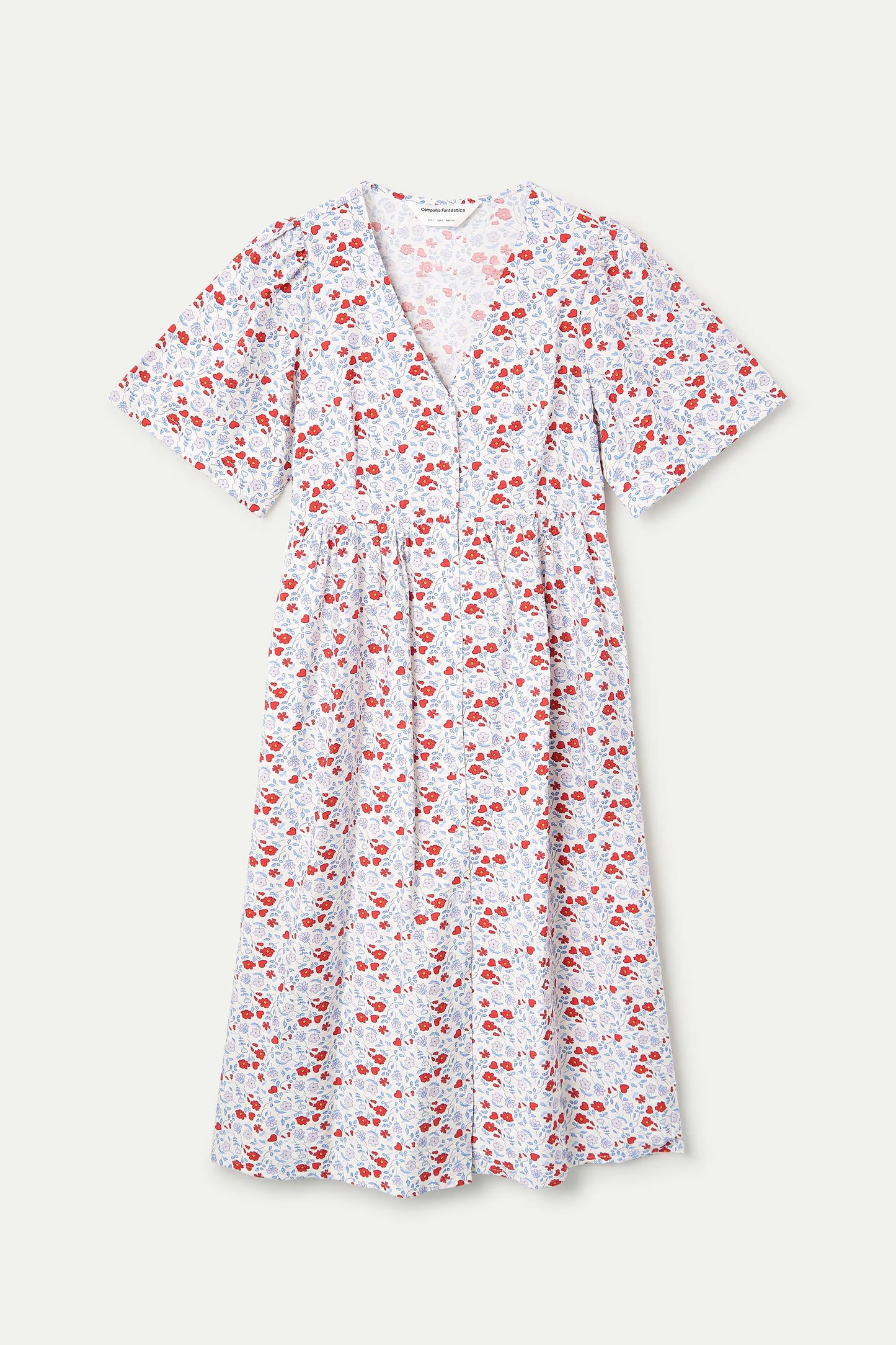 Abito midi con stampa carina