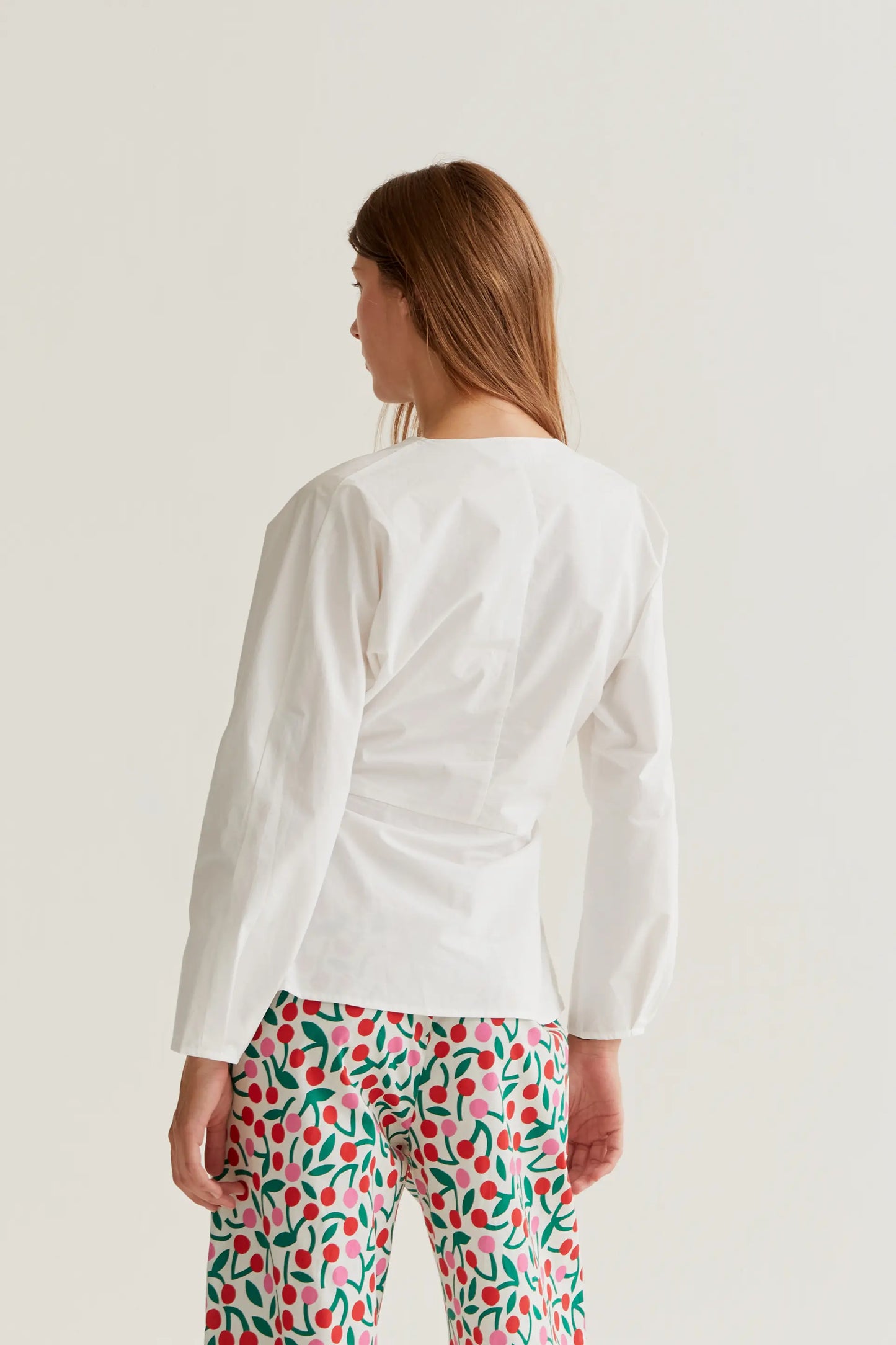 Top drappeggiato bianco