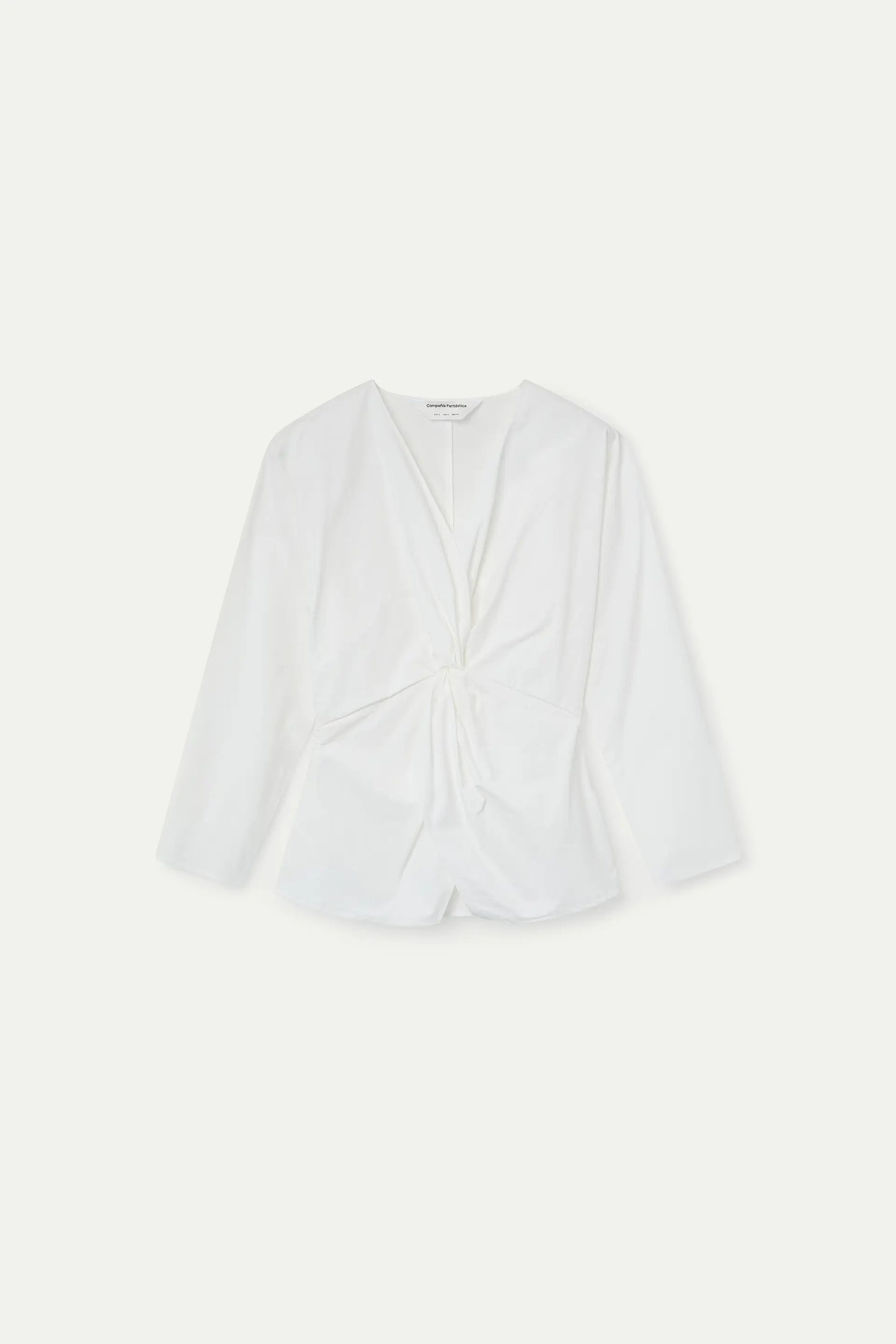 Top drappeggiato bianco