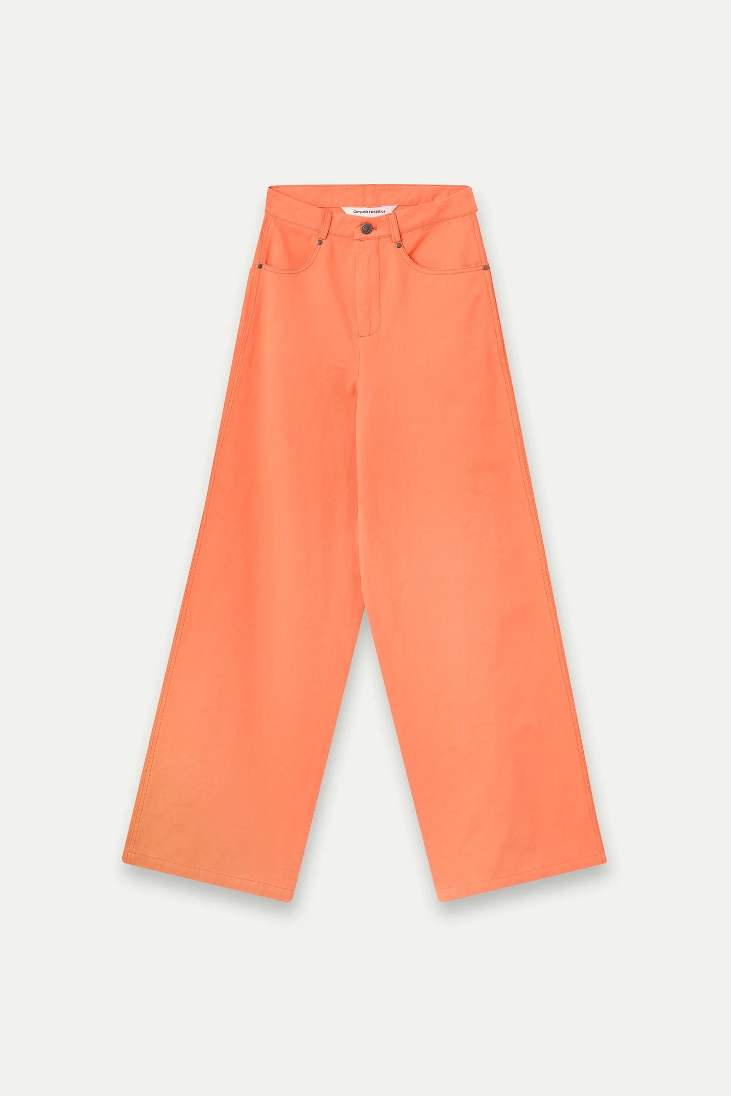 Orange wide leg trousers