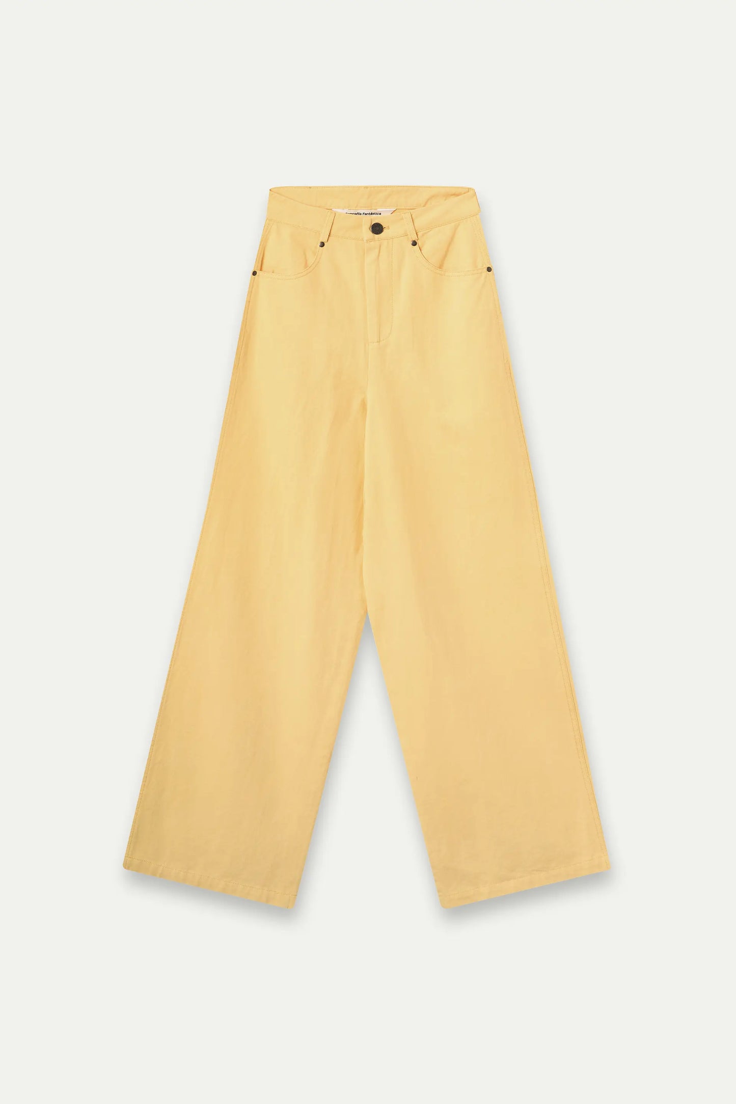 Pantalón wide leg amarillo