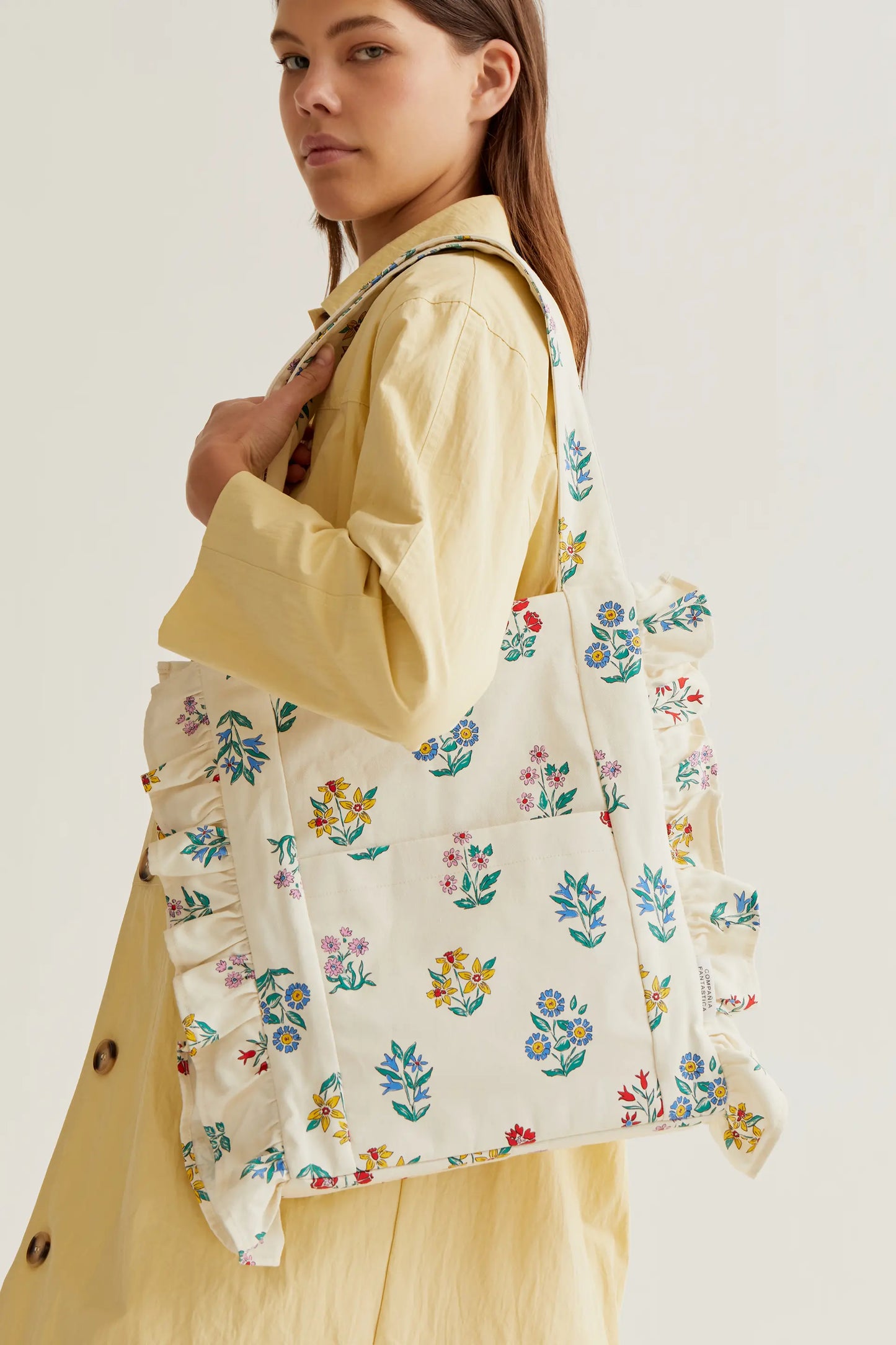 Borsa trapuntata con stampa Gardener