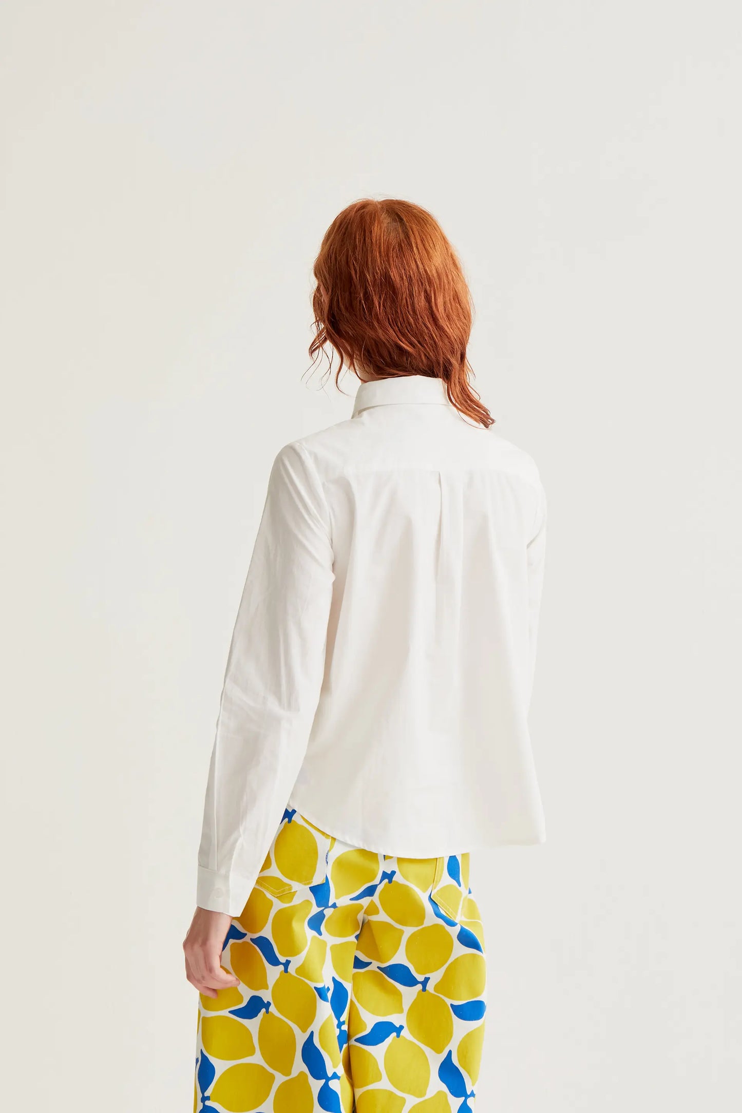 100% cotton white shirt with ruffle