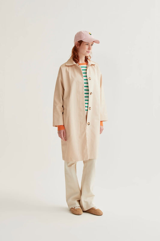 Gabardina con print de Tulipán