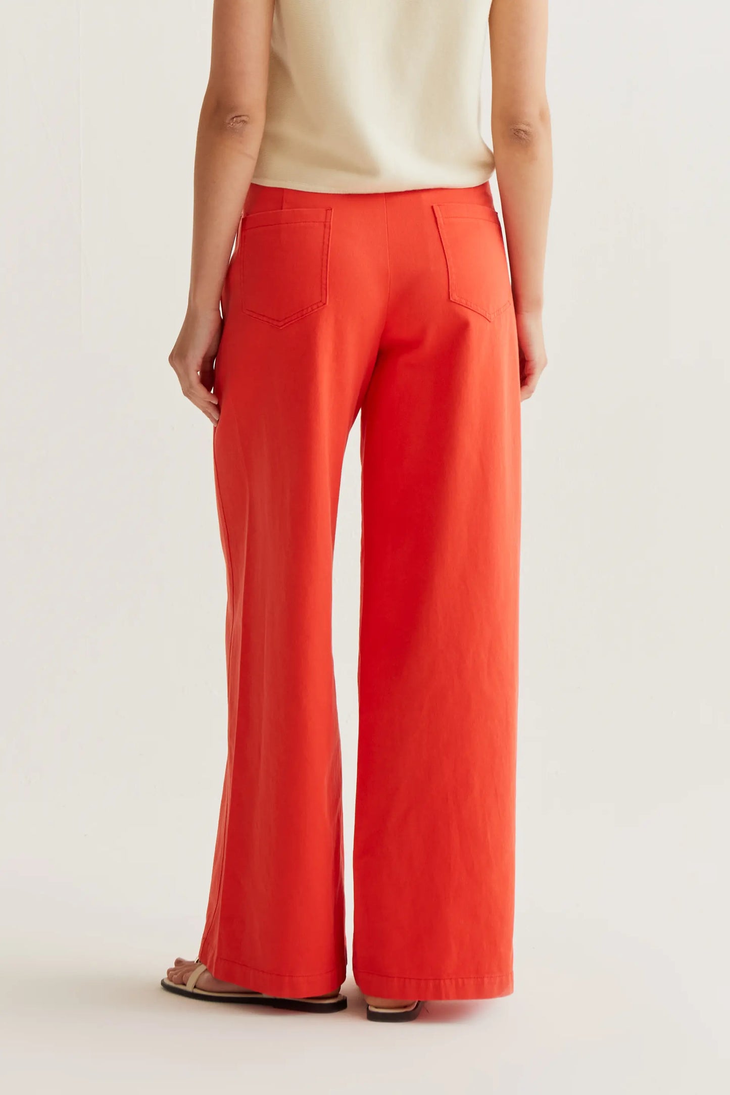 Pantalón wide leg rojo