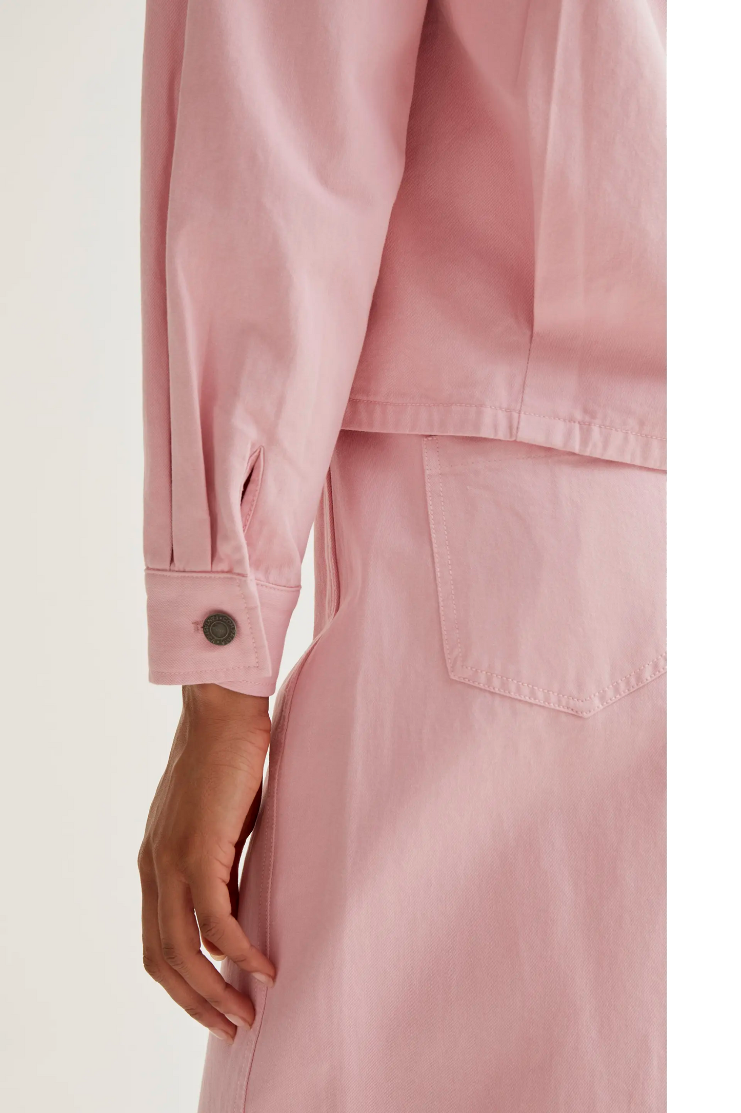Chaqueta 100% algodón rosa