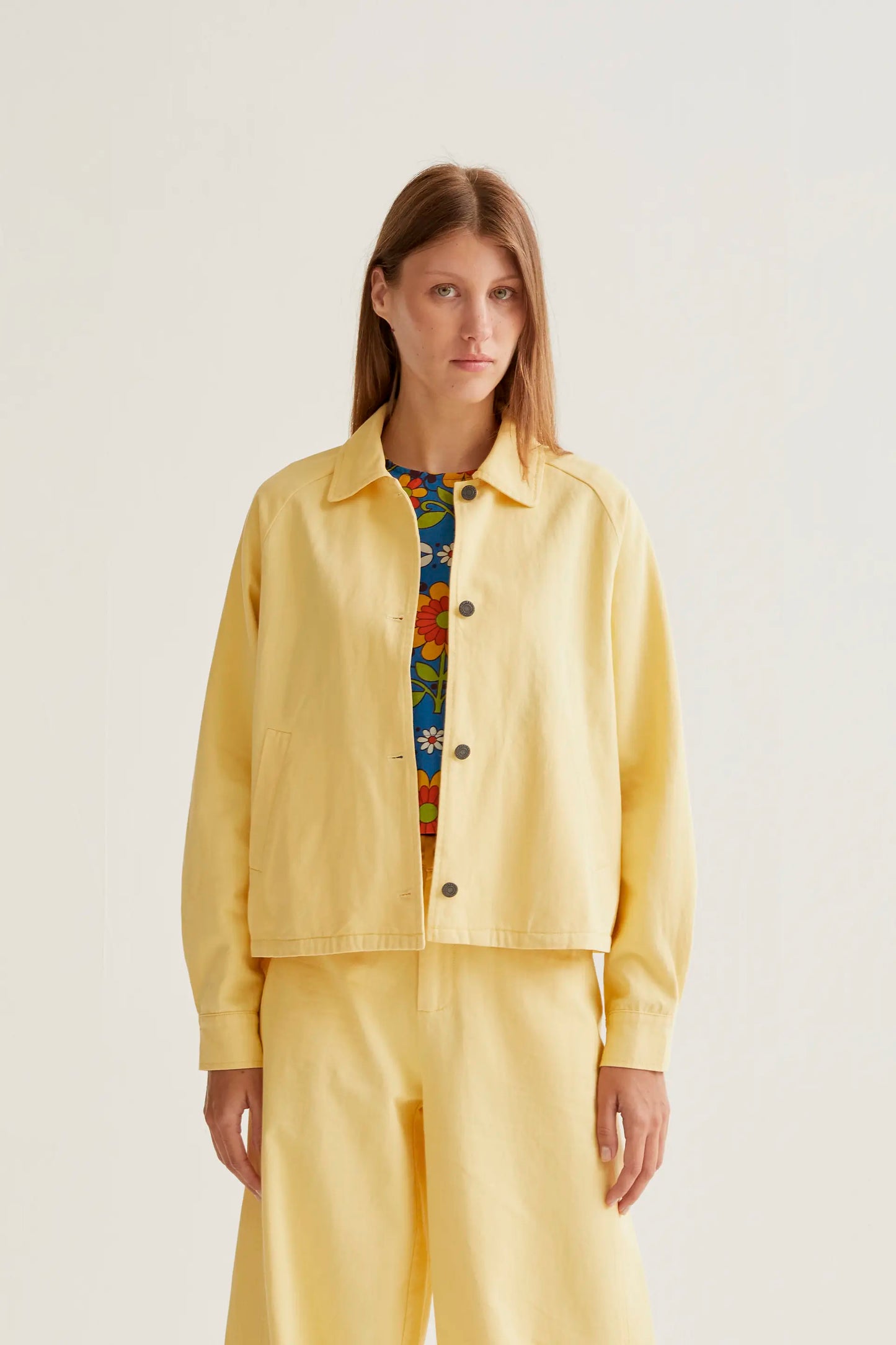 Chaqueta 100% algodón amarillo
