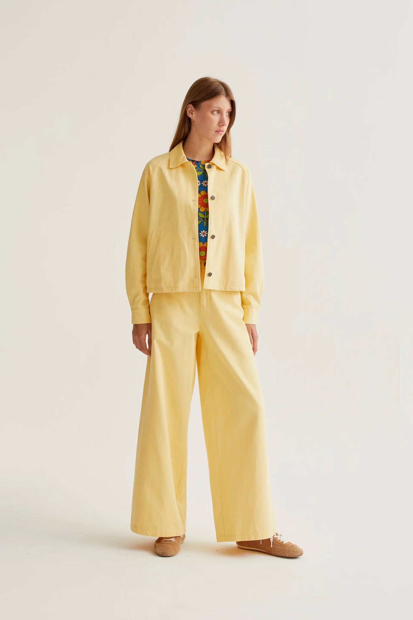 Chaqueta 100% algodón amarillo