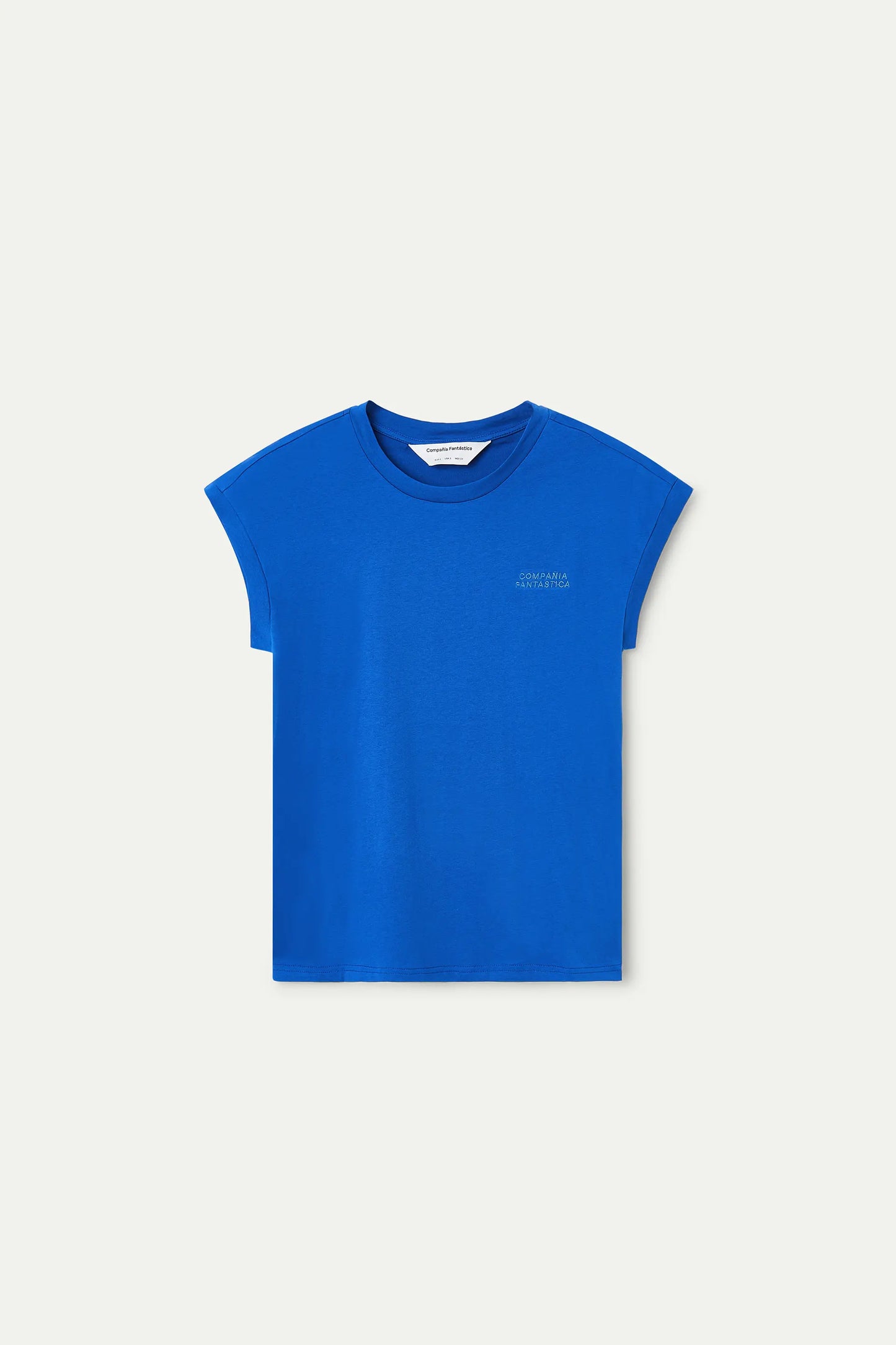 Camiseta 100% algodón azul