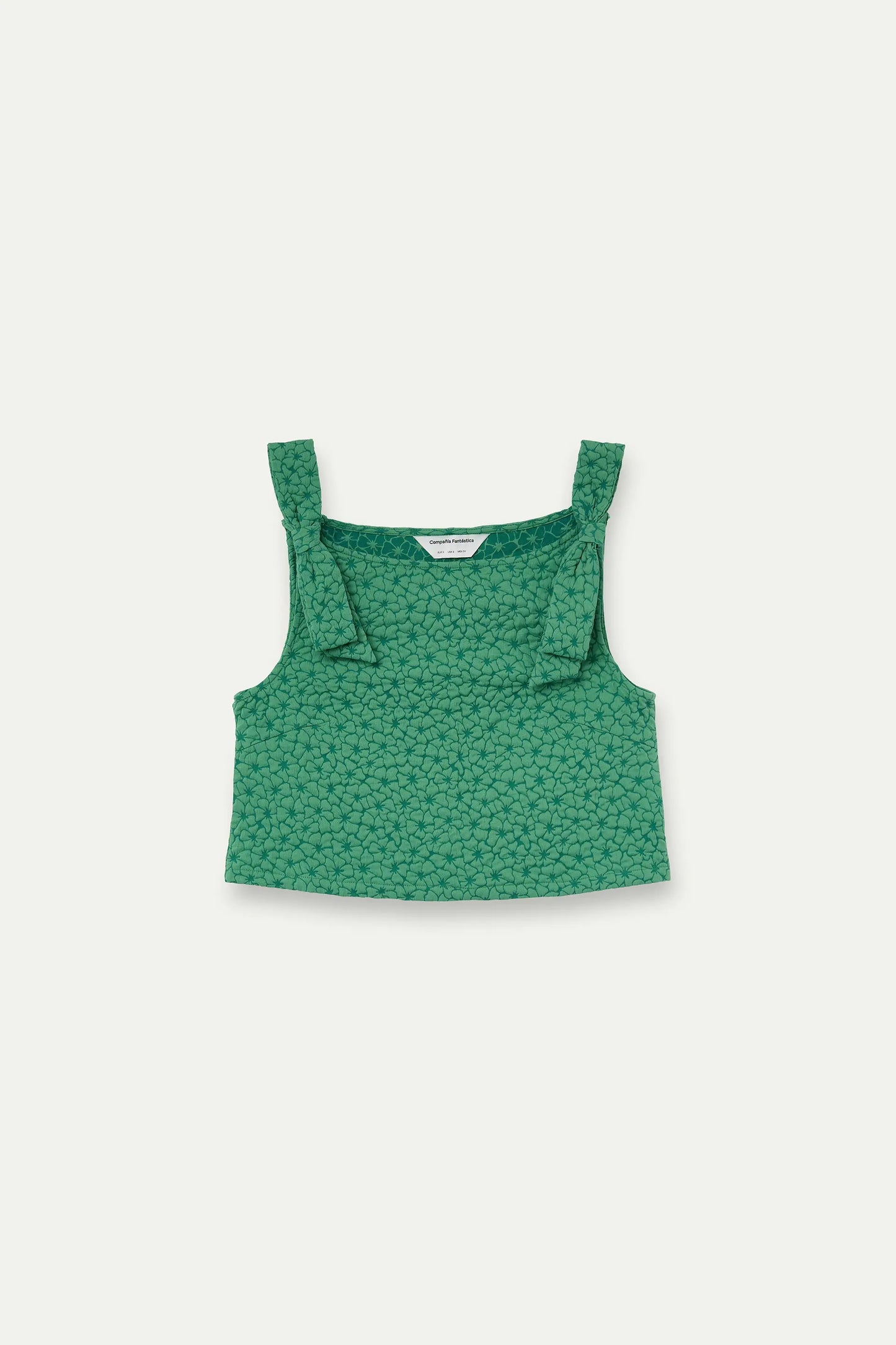 Top with green floral texture