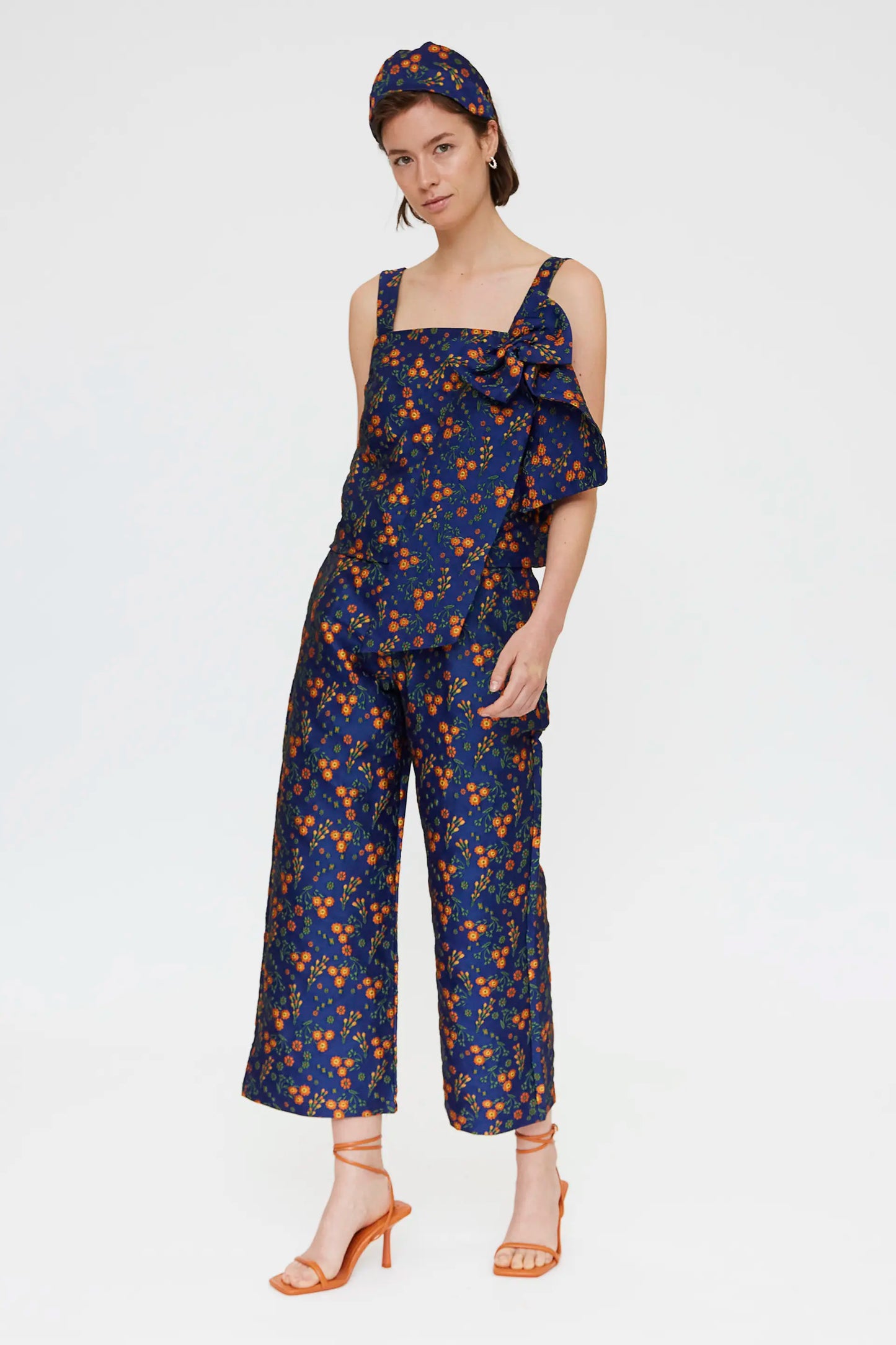 Top con estampado Flowers Jacquard