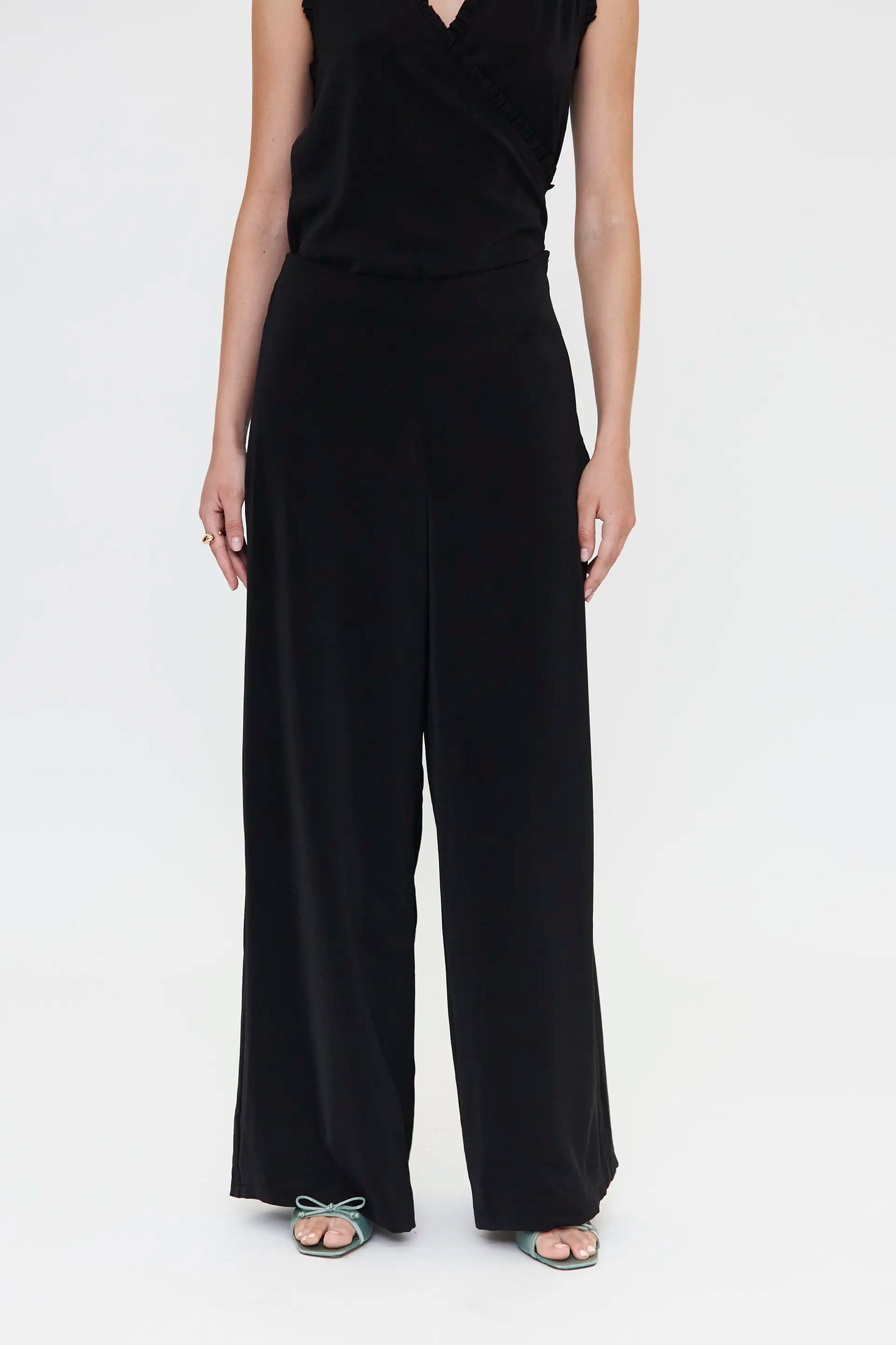 Black flowy trousers