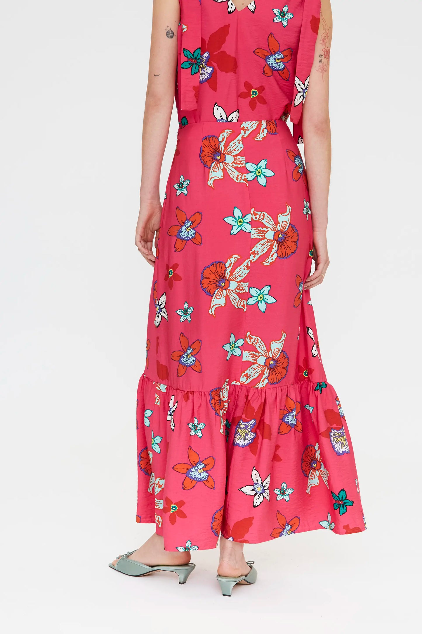 Falda larga con estampado Vanda
