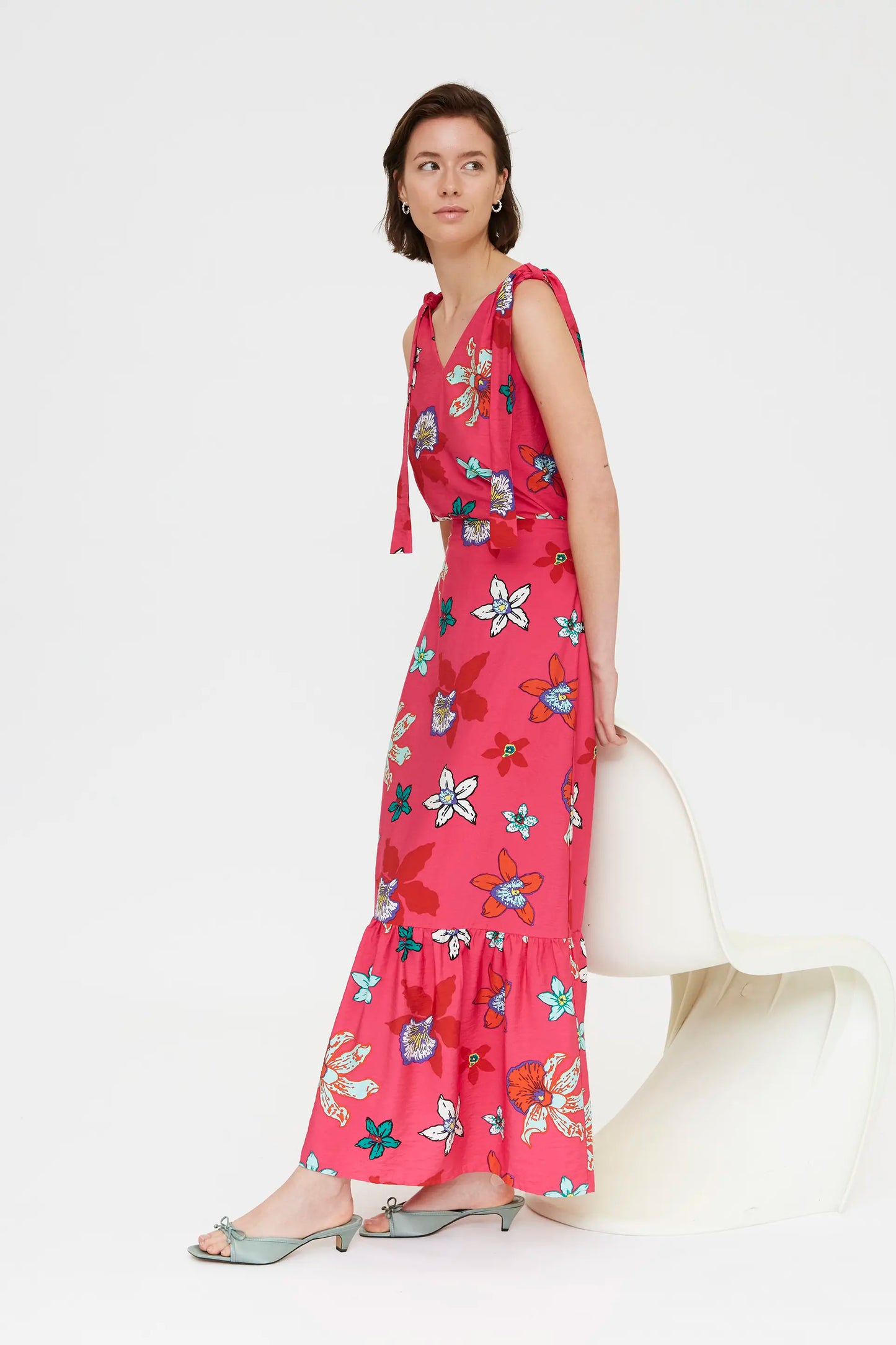 Falda larga con estampado Vanda