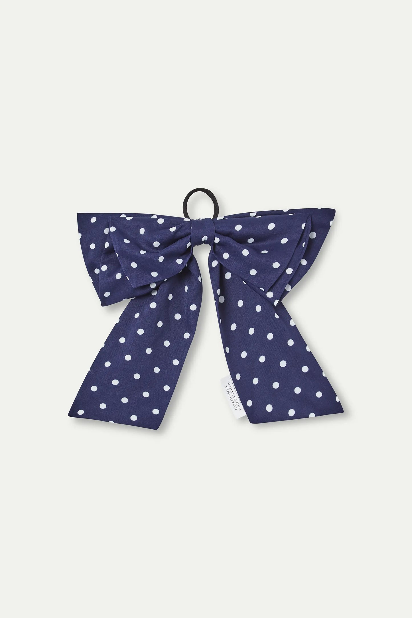 Coletero lazo azul marino con estampado de puntos mini blanco