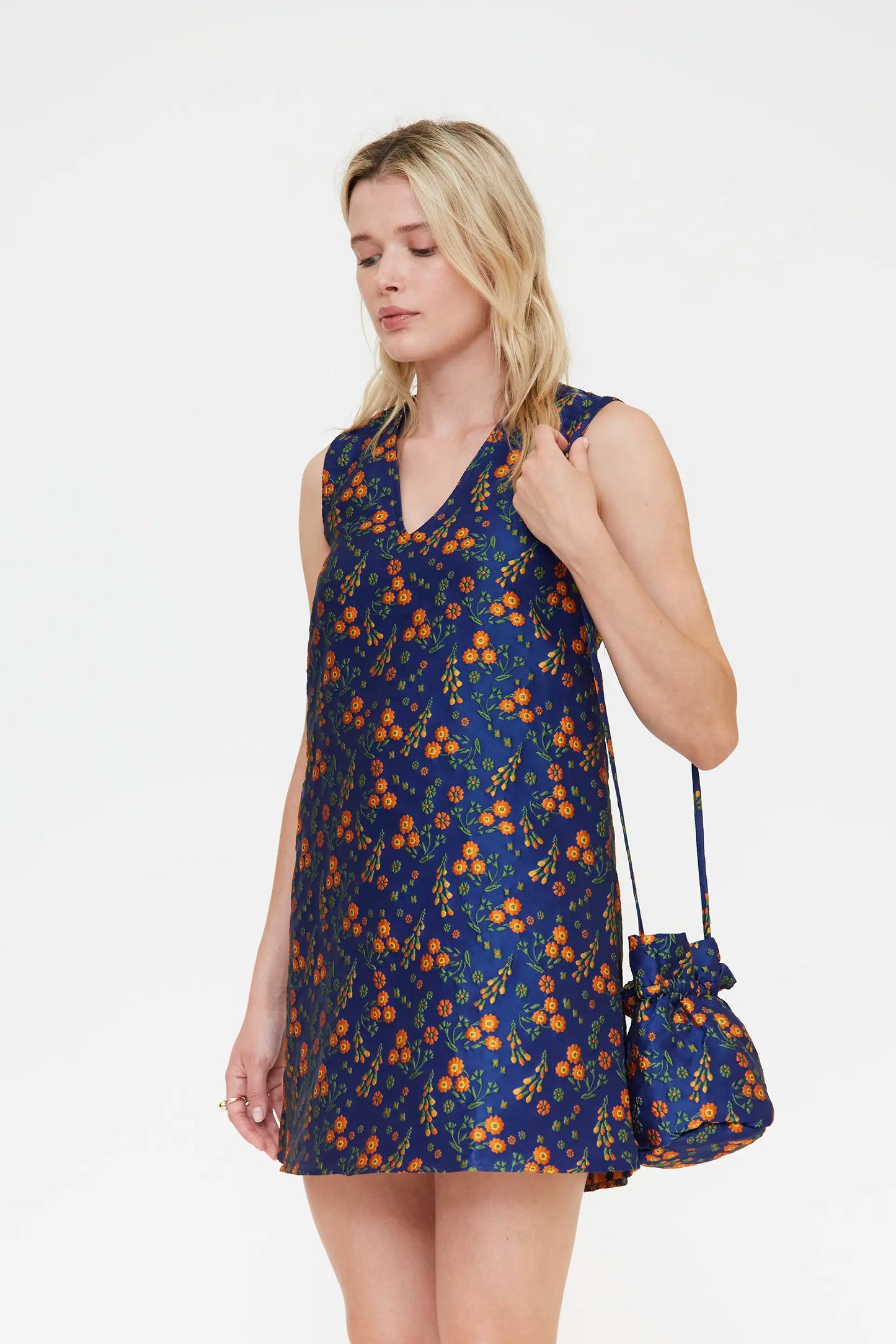 Bolso con estampado Flowers Jacquard