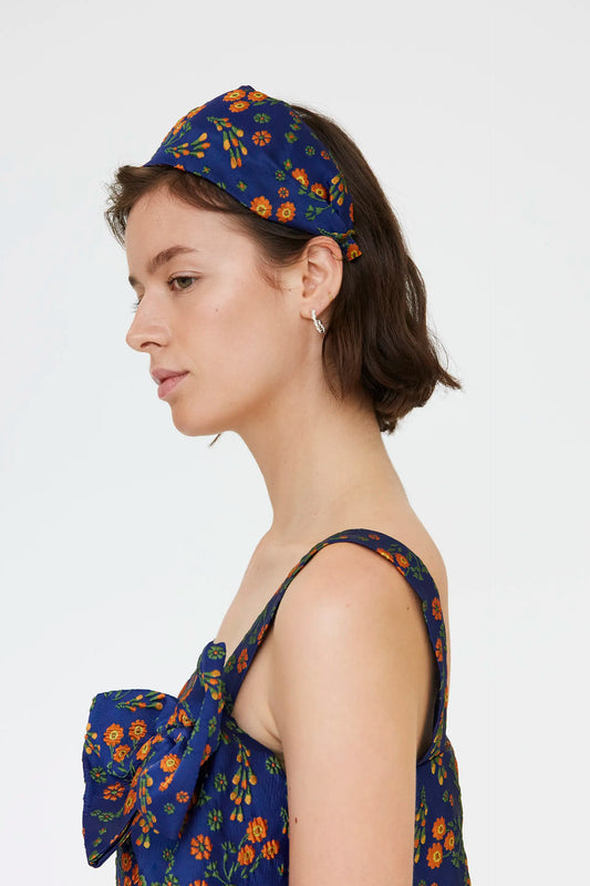 Diadema con estampado Flowers Jacquard