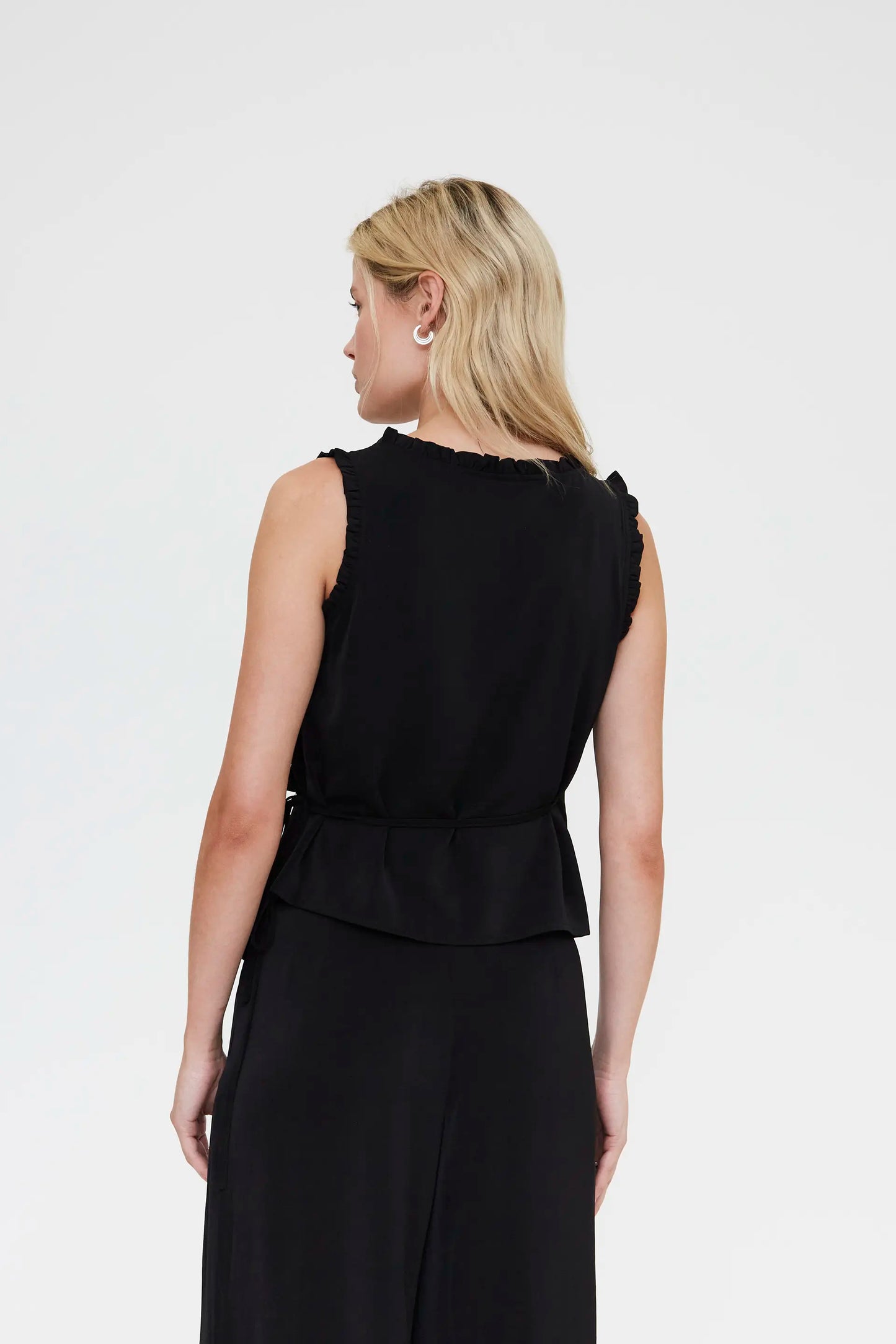 Black top with a V-neck
