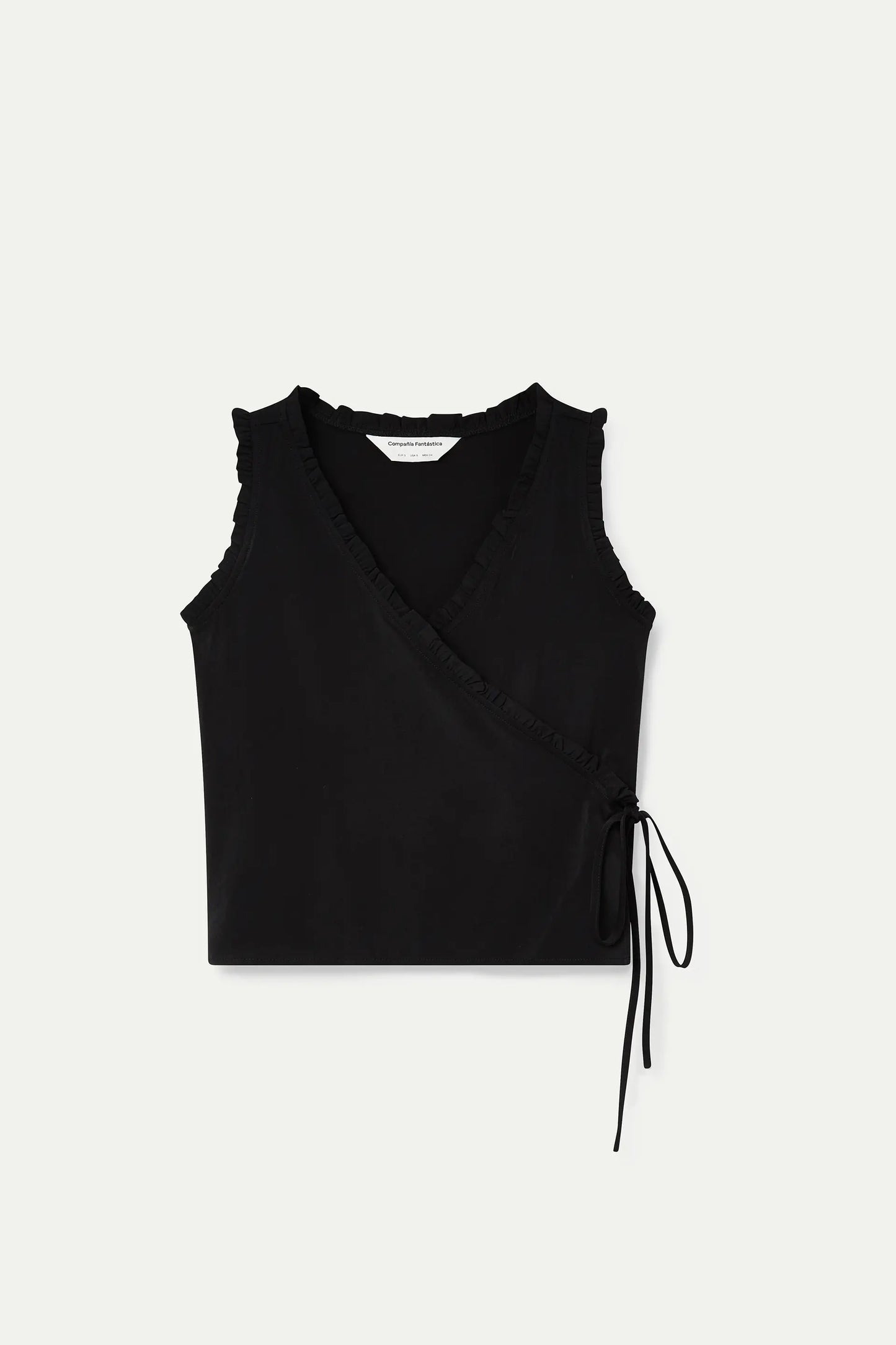 Black top with a V-neck