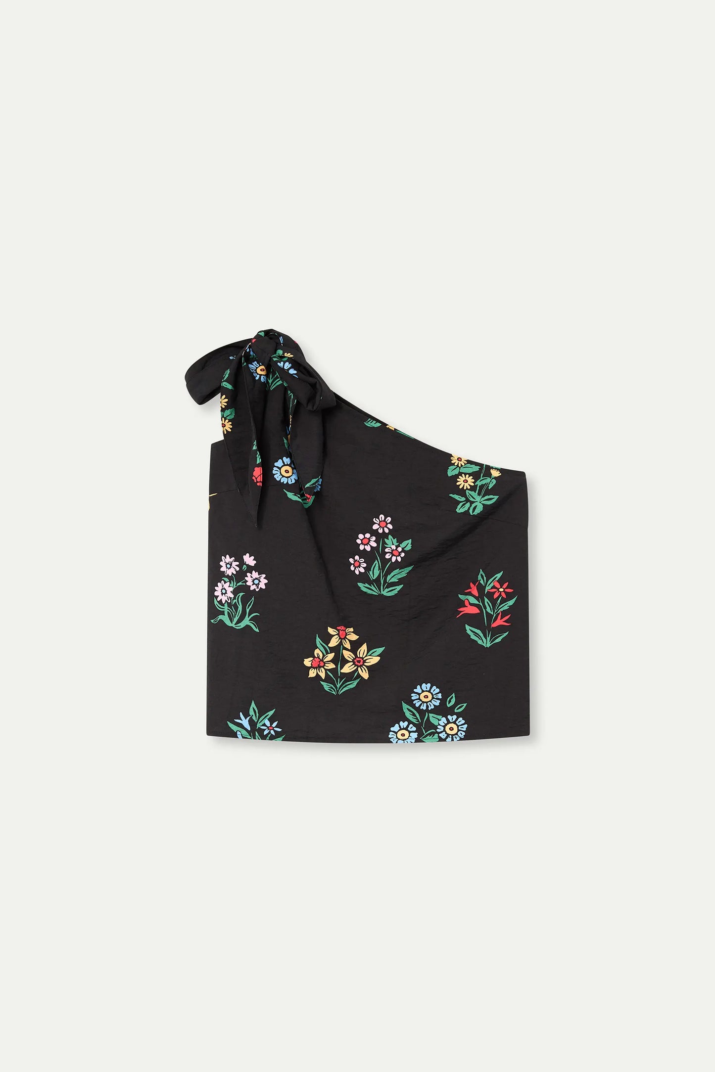 Top asimmetrico con stampa Multicolor Gardener