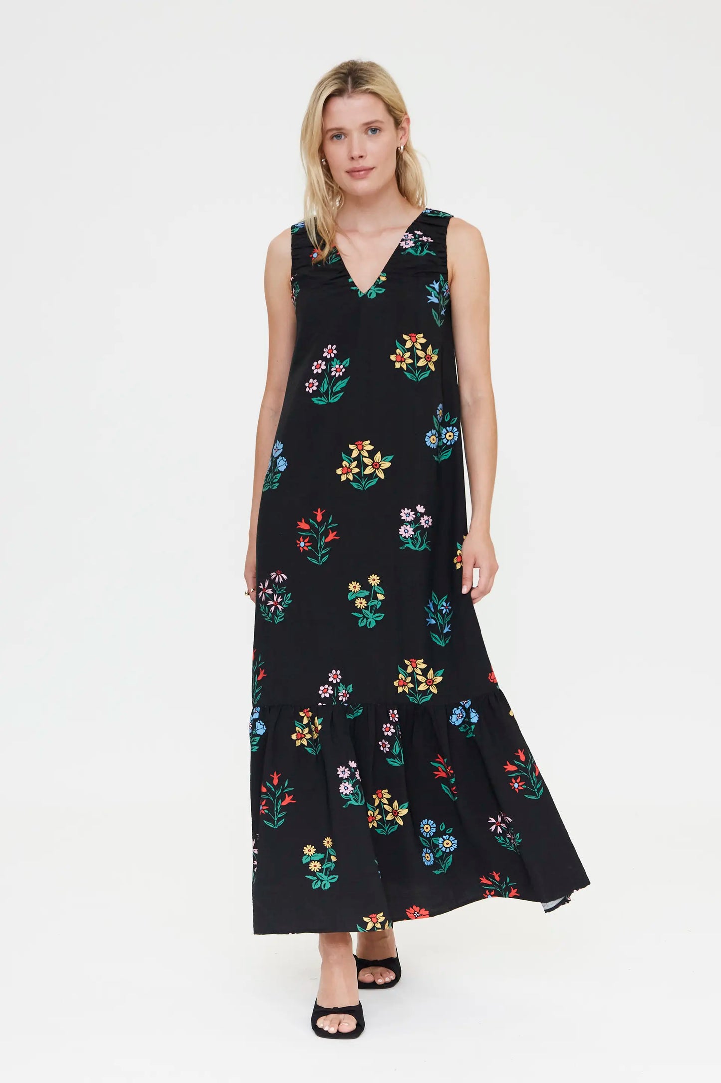 Vestido largo con estampado Multicolor Gardener
