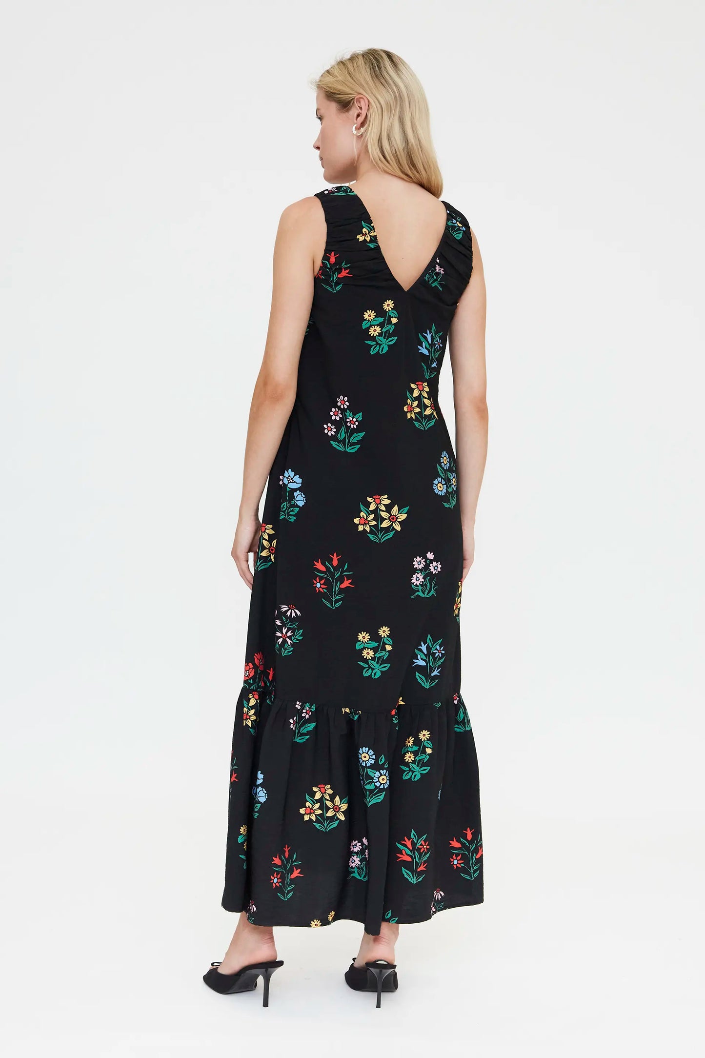 Vestido largo con estampado Multicolor Gardener