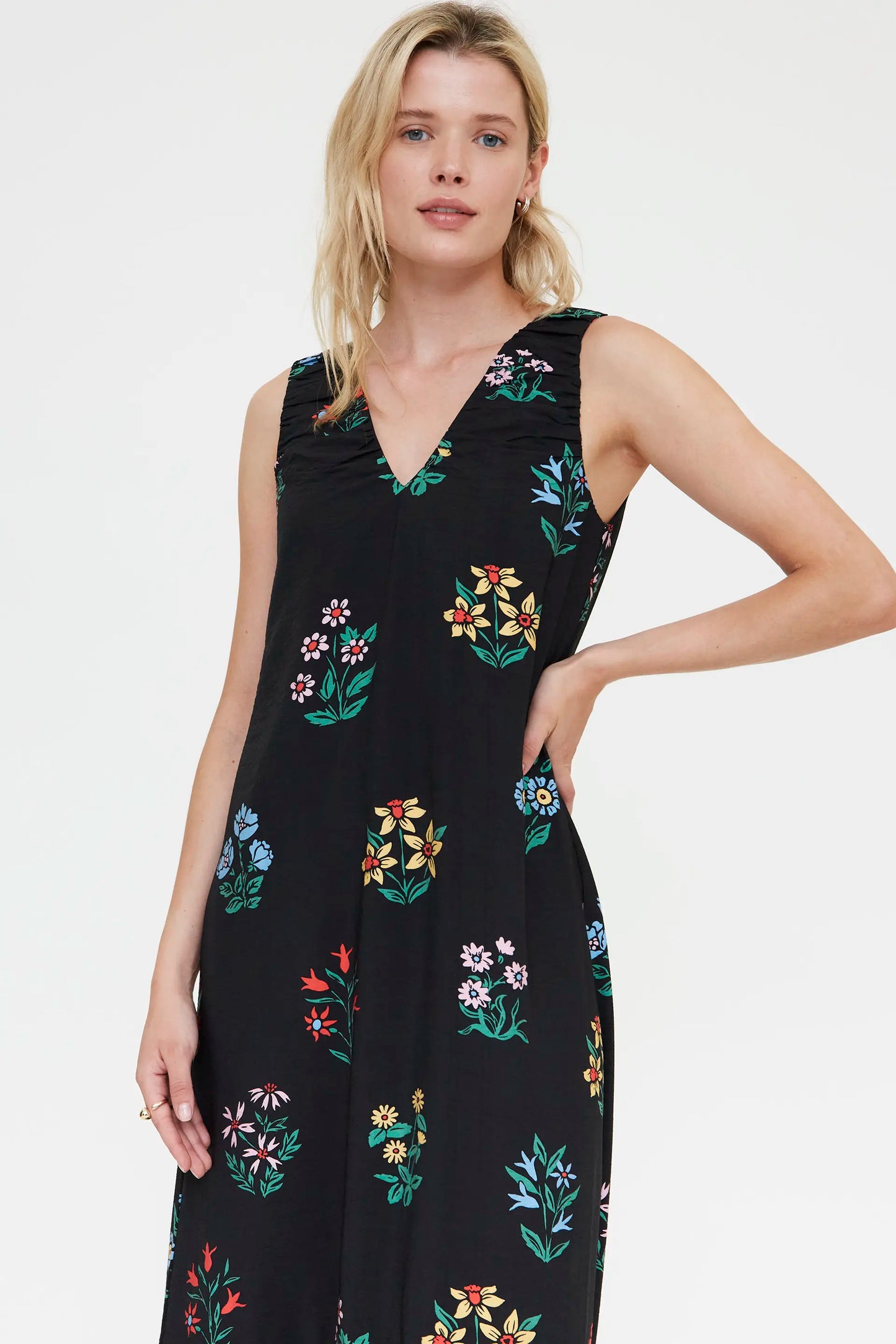 Vestido largo con estampado Multicolor Gardener