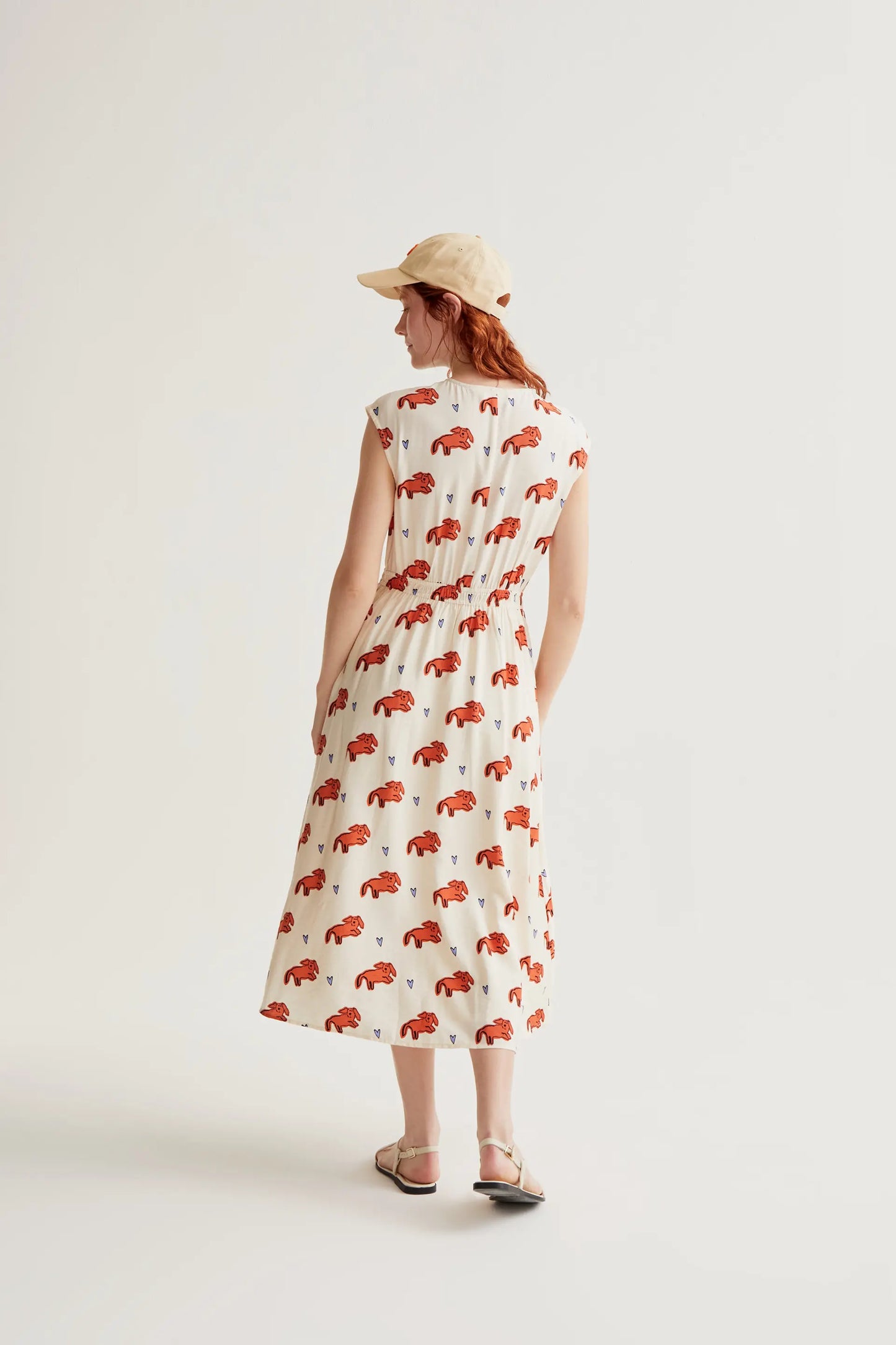 Abito midi con stampa Tochi