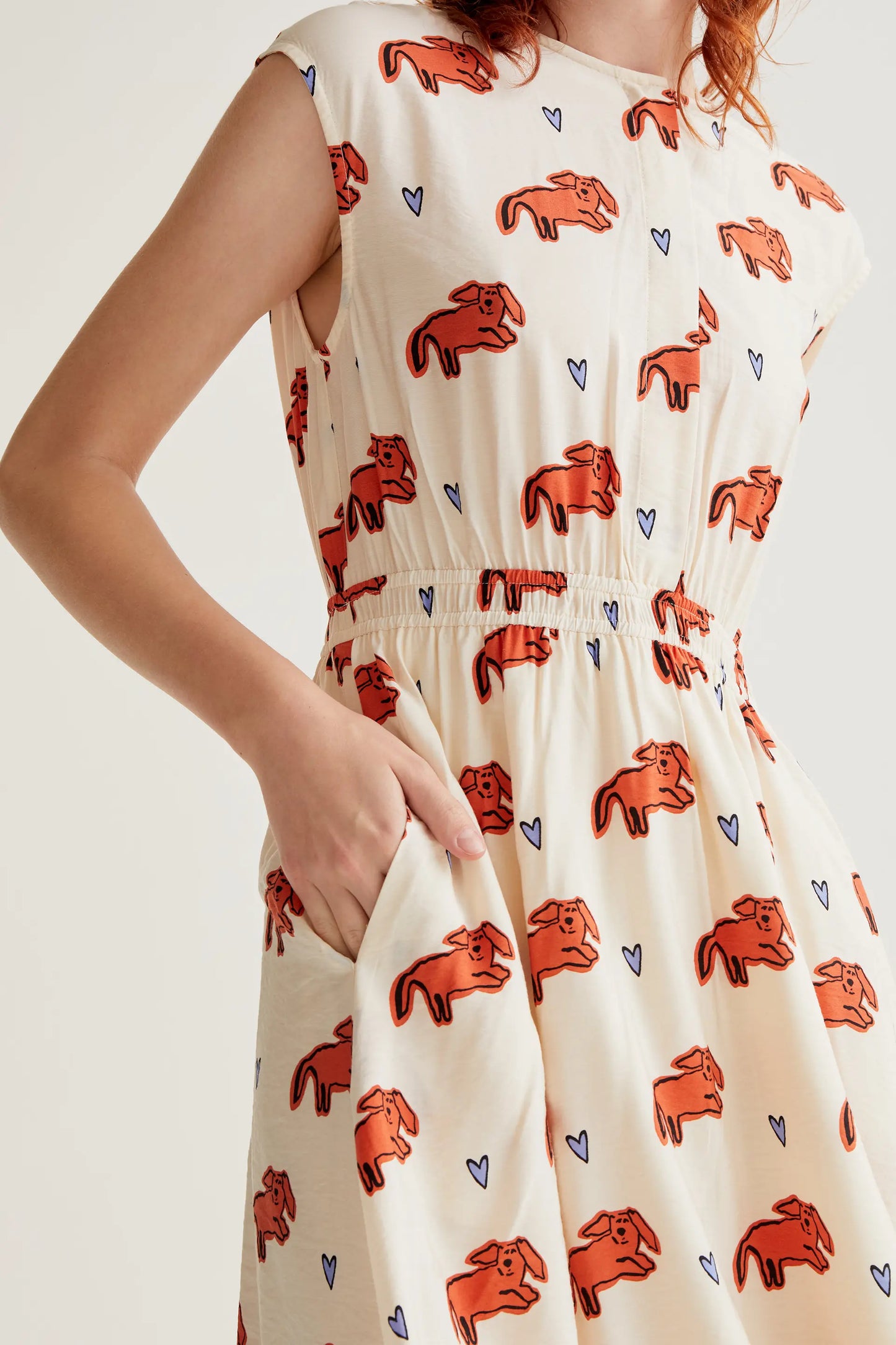 Abito midi con stampa Tochi