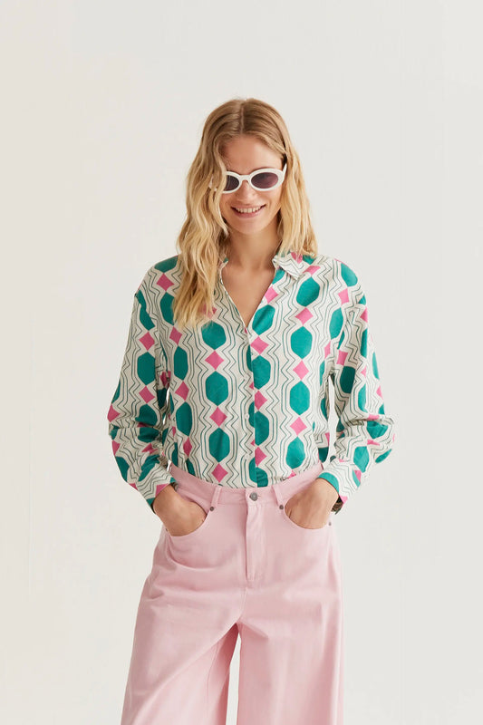 Camisa con estampado Geometric