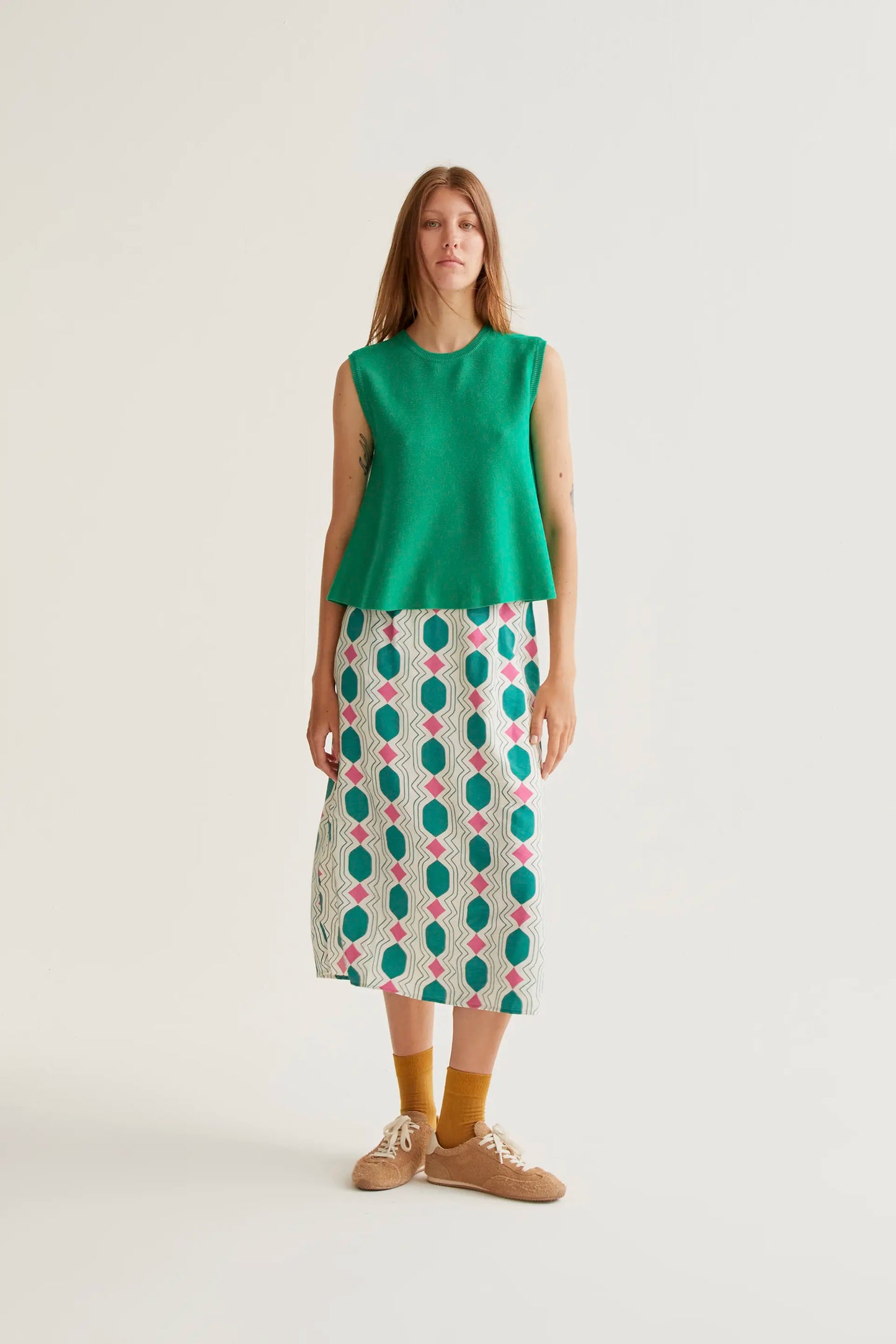 MDI skirt with Geometric print
