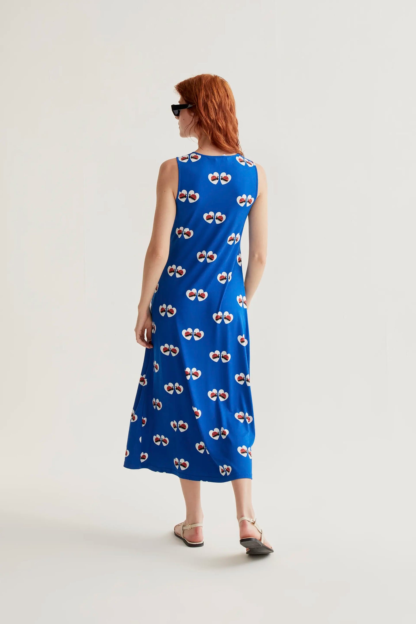 Vestido largo con estampado Coccinella