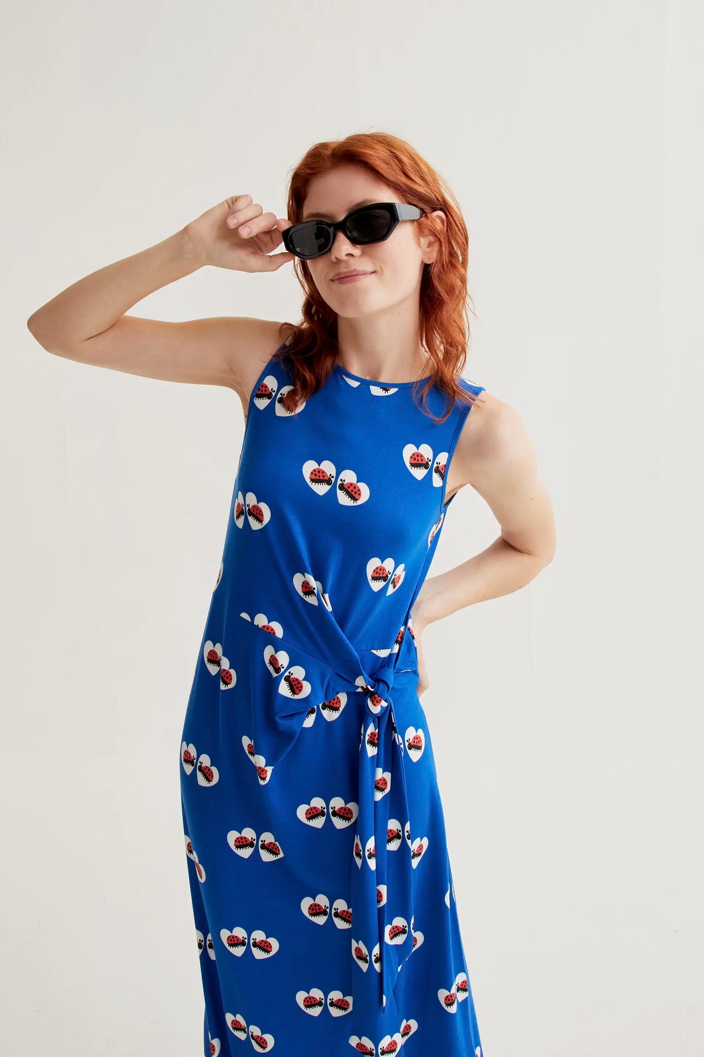 Vestido largo con estampado Coccinella