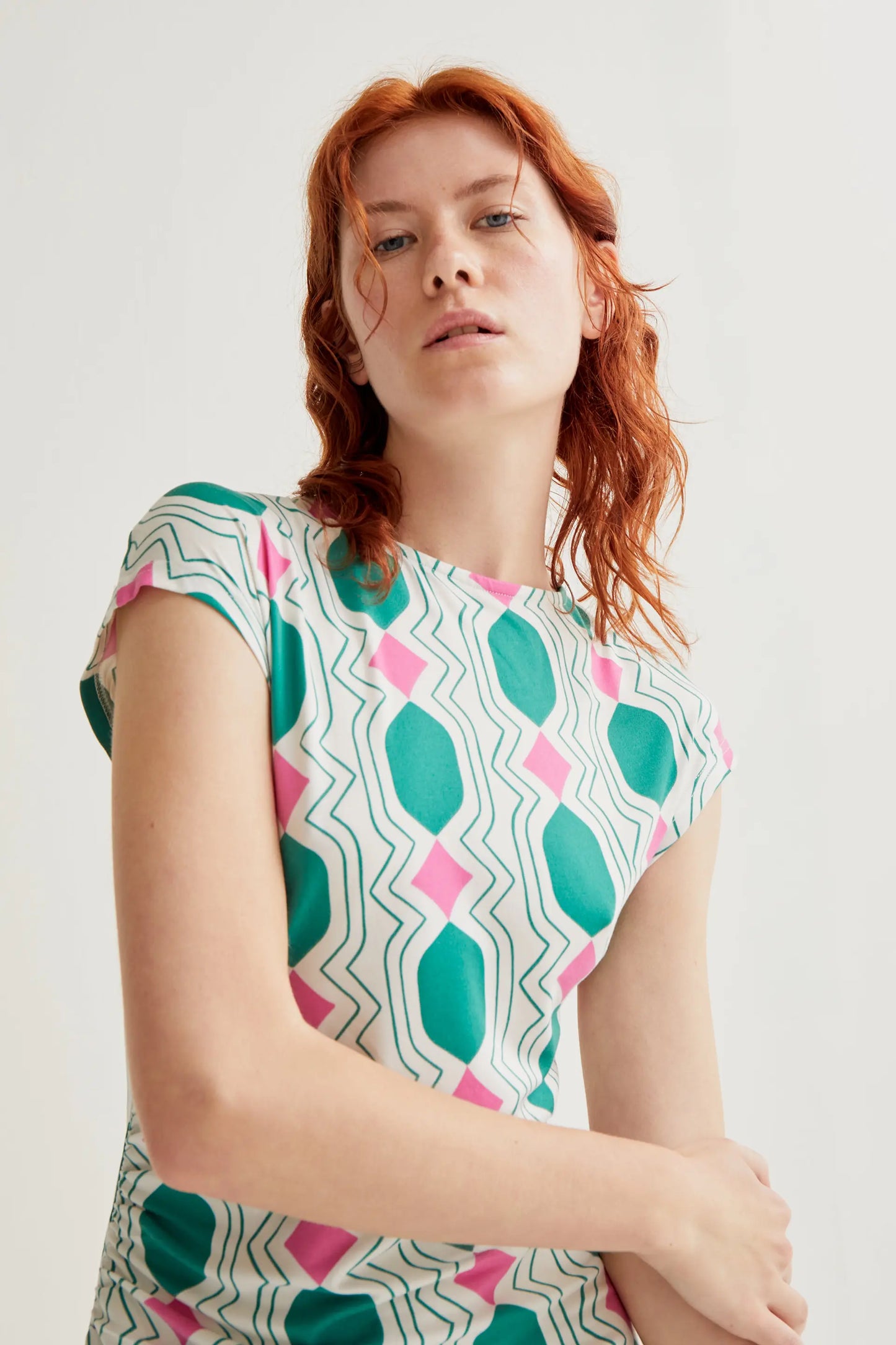 Vestido largo con estampado Geometric