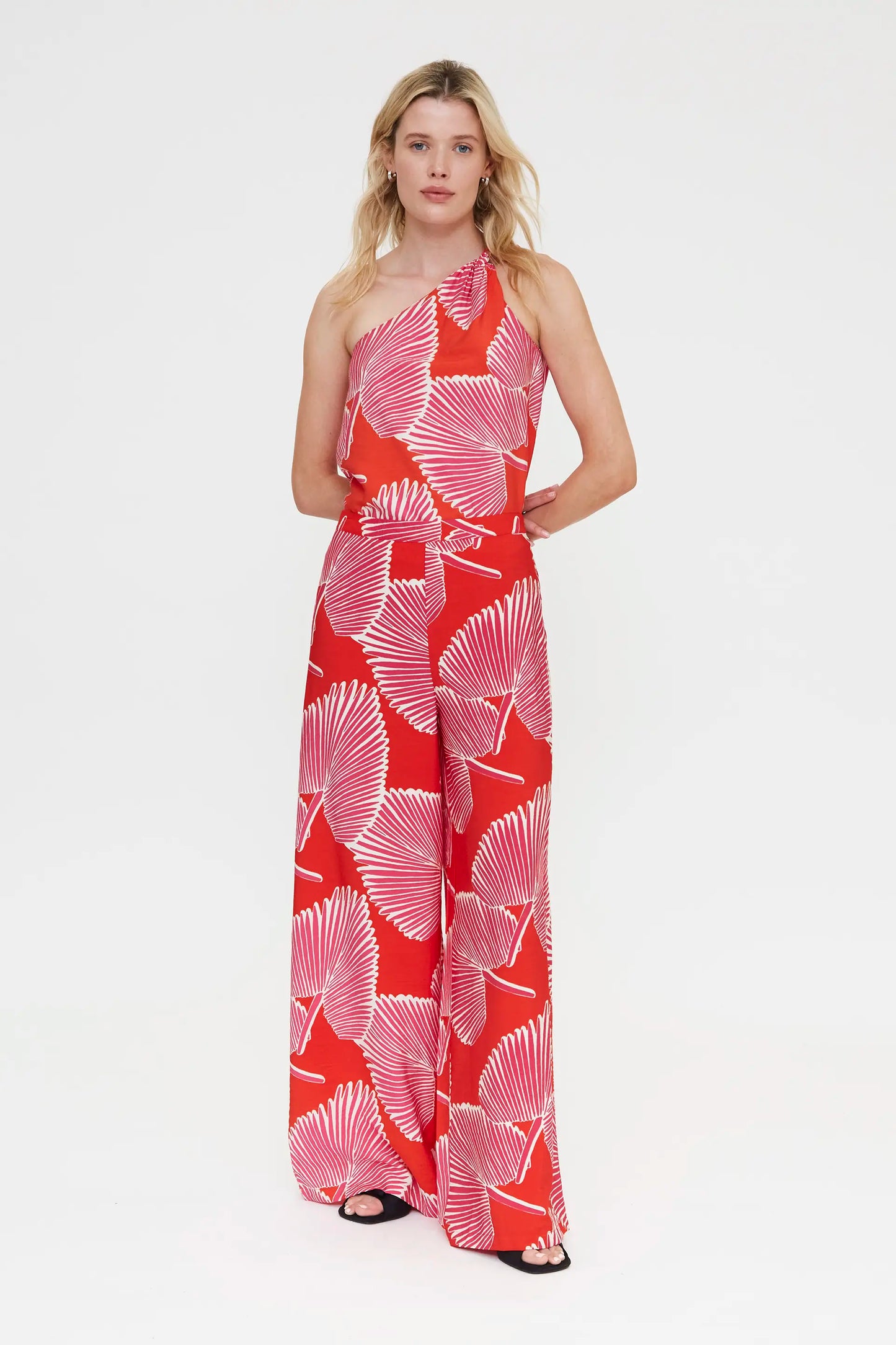 Palm tree print top