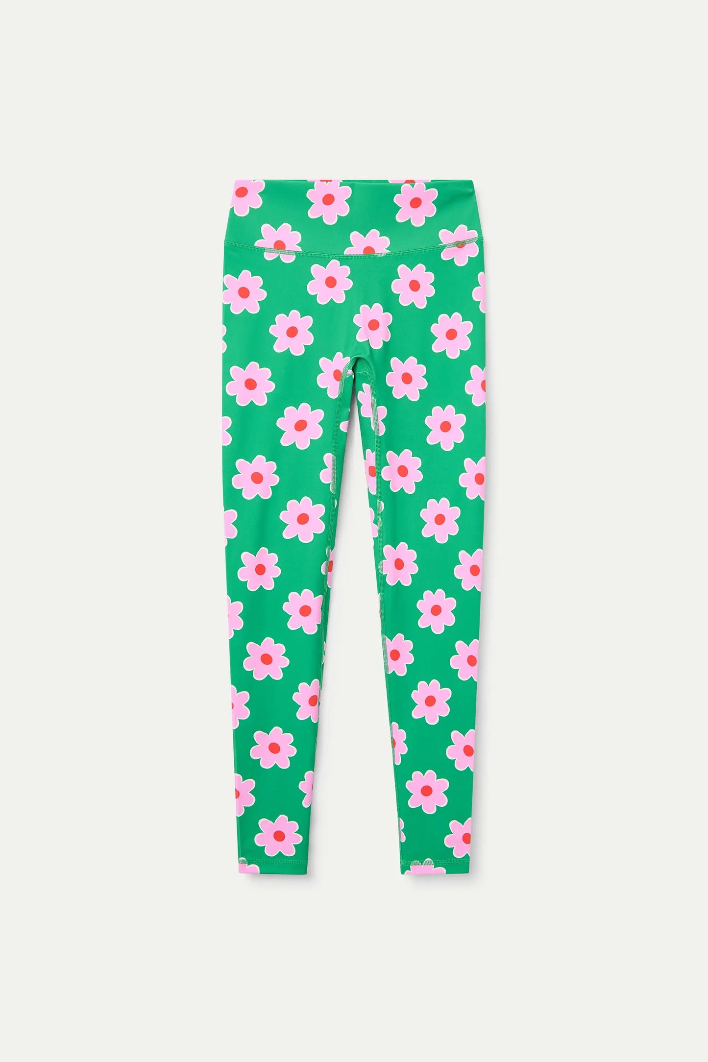 Pink Flowers Print Sports Leggings