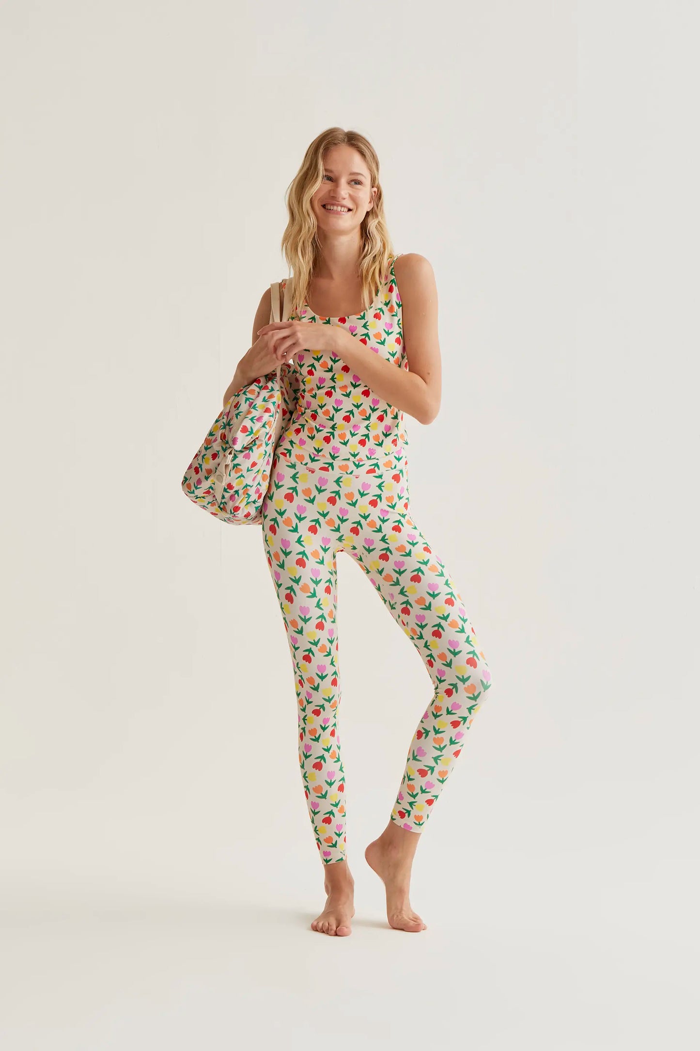 Leggings deportivos con estampado Multicolor Tulips