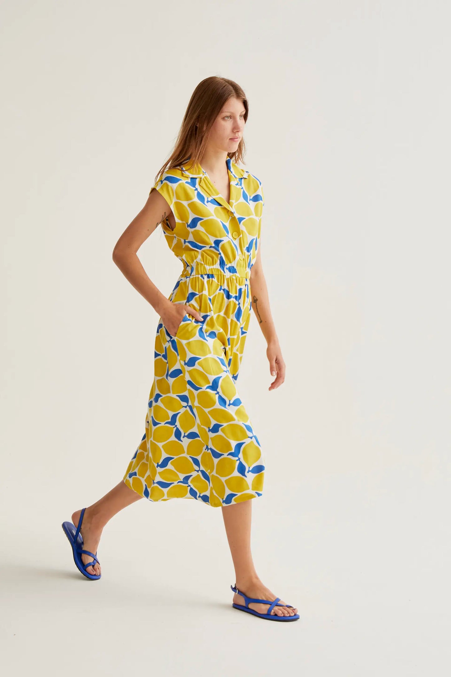 Vestido midi con estampado Limoncello