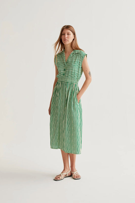 Vestido midi con estampado Lavagna Green