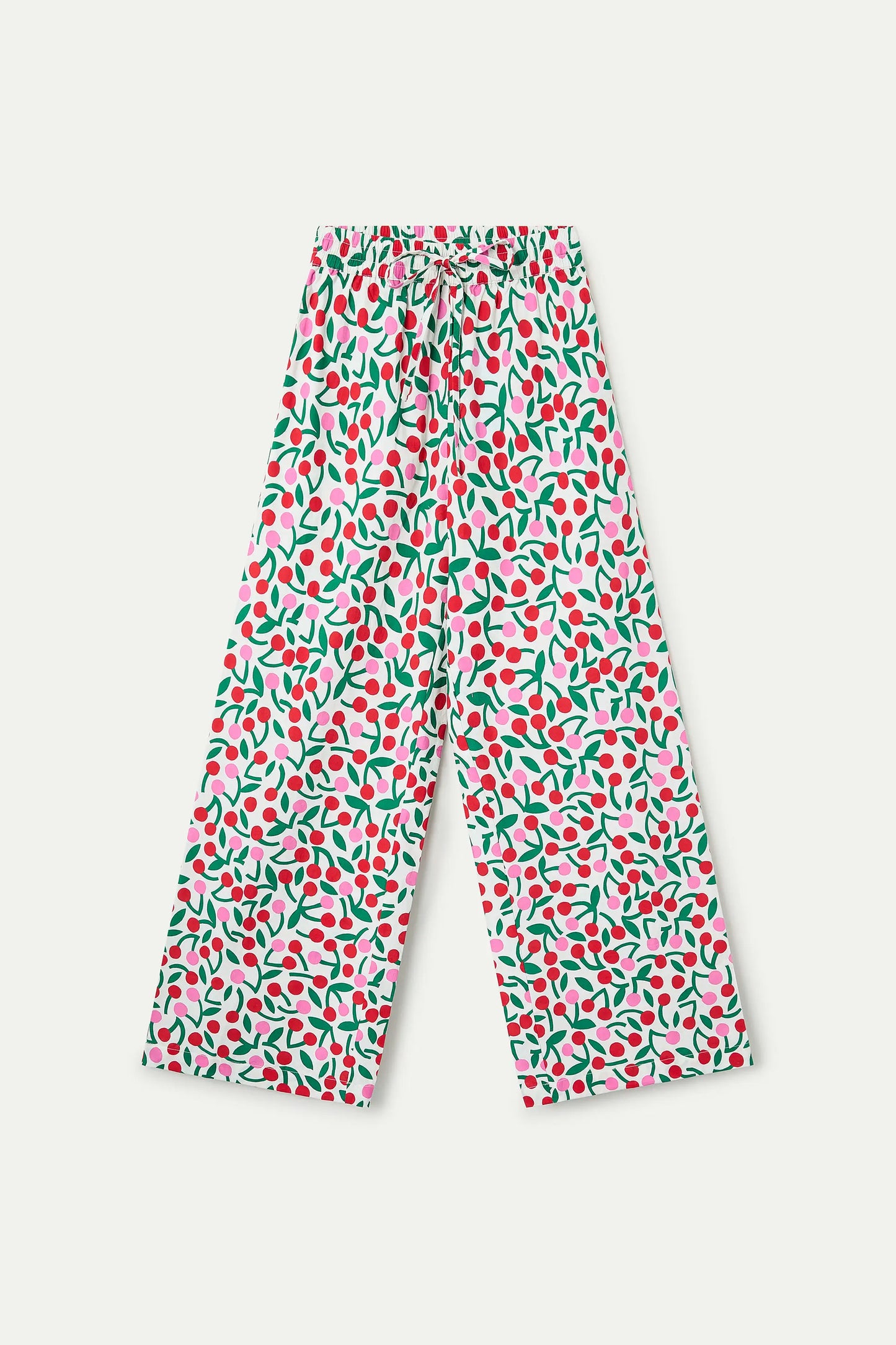 100% cotton trousers with burgundy print
