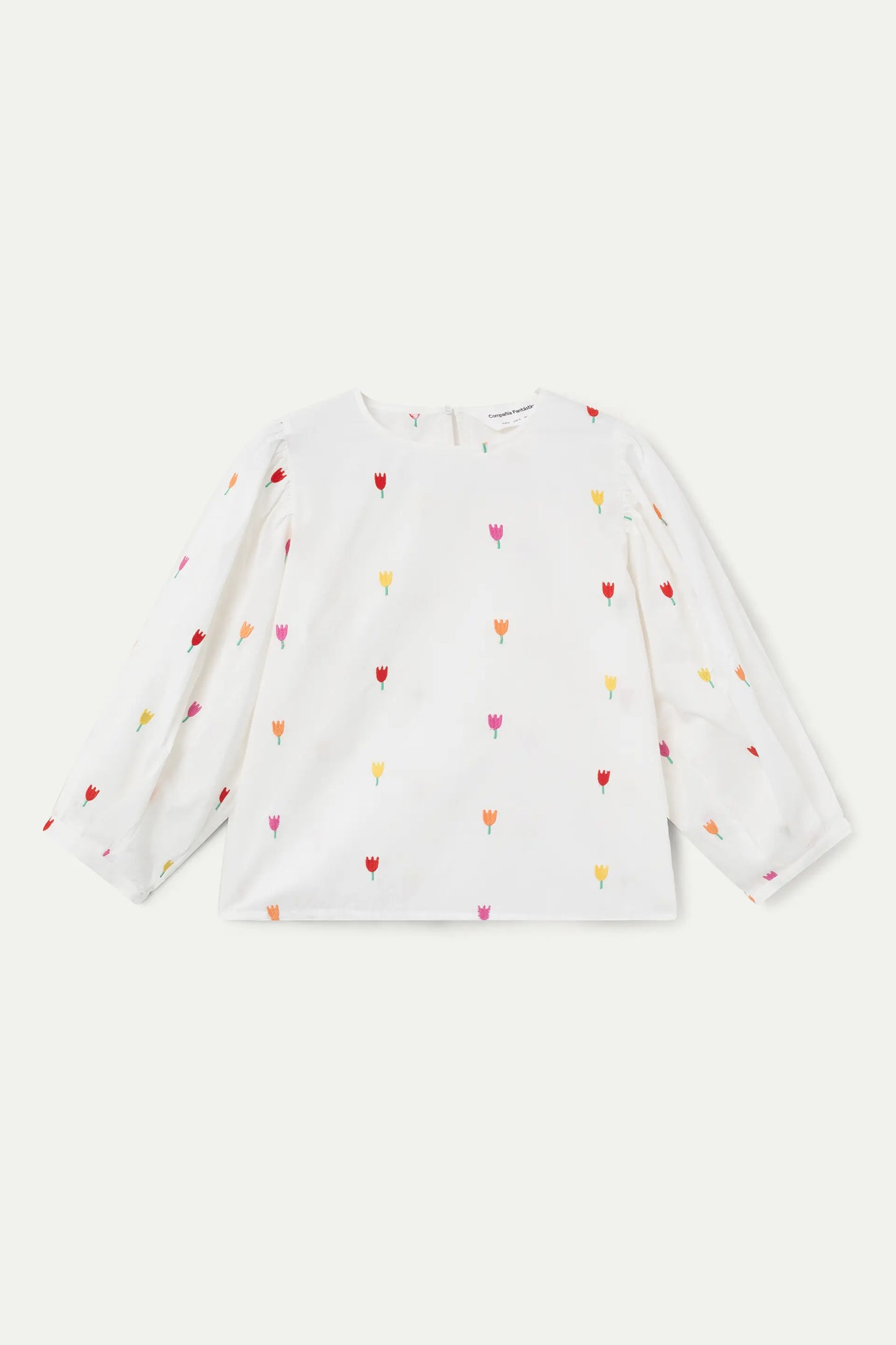 Top 100% algodón con estampado Multi Tulip