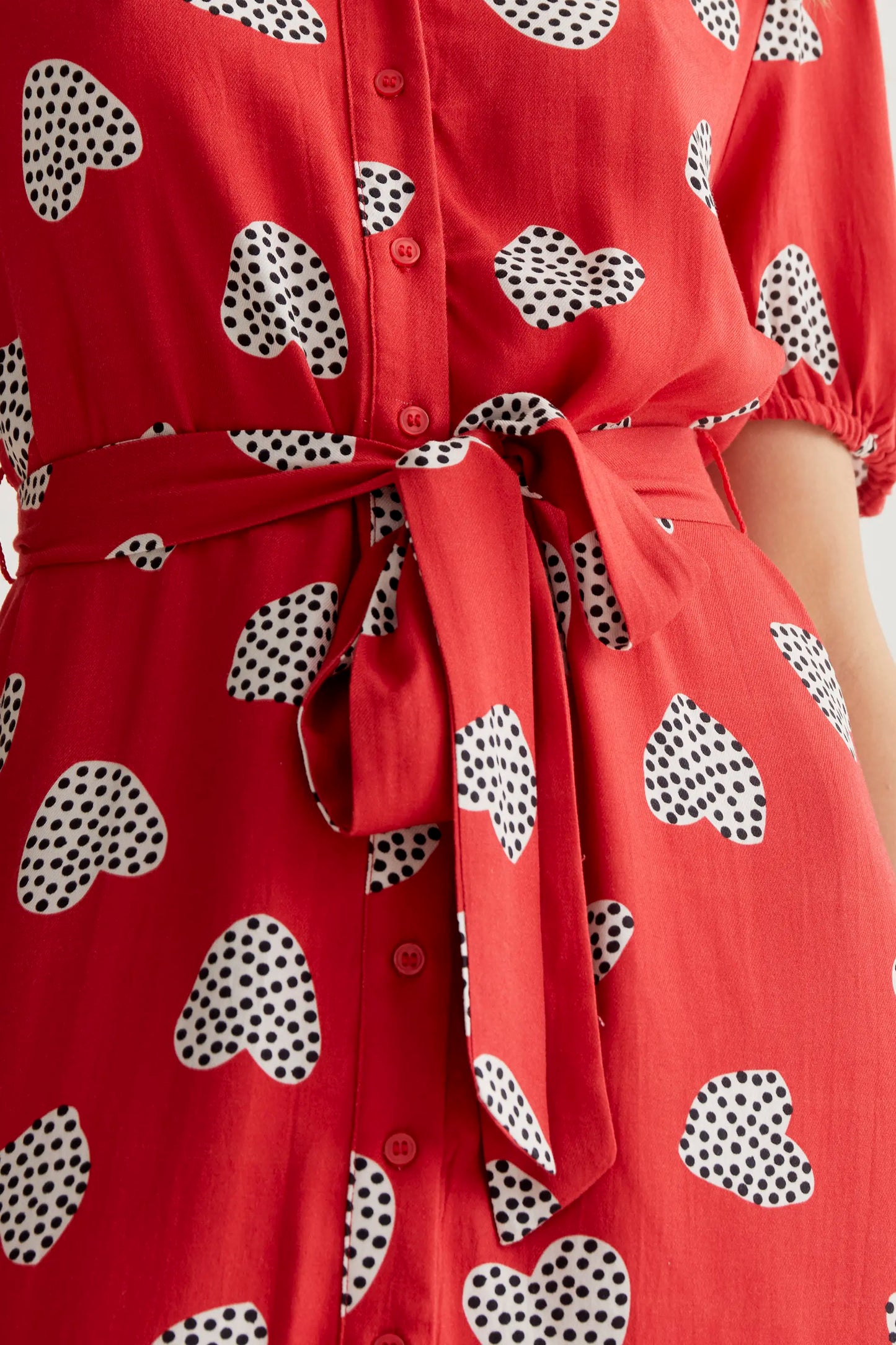 Vestido midi con estampado Harmony Red