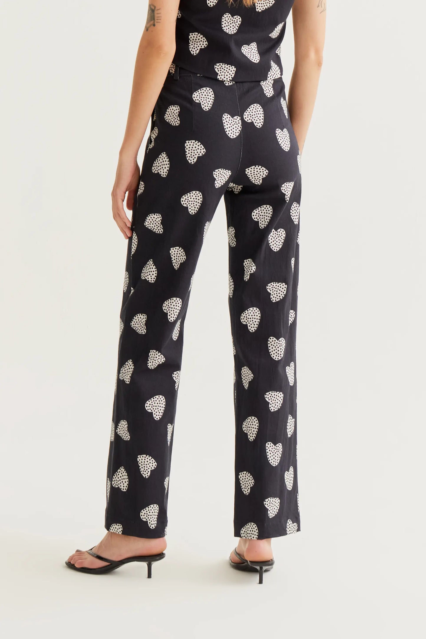 Harmony Black Print Trousers