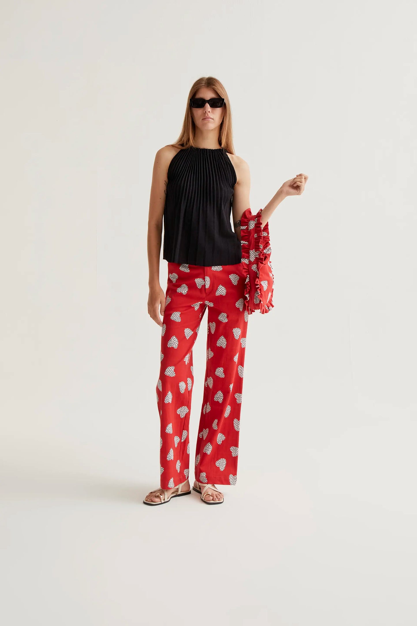 Harmony Red Print Trousers