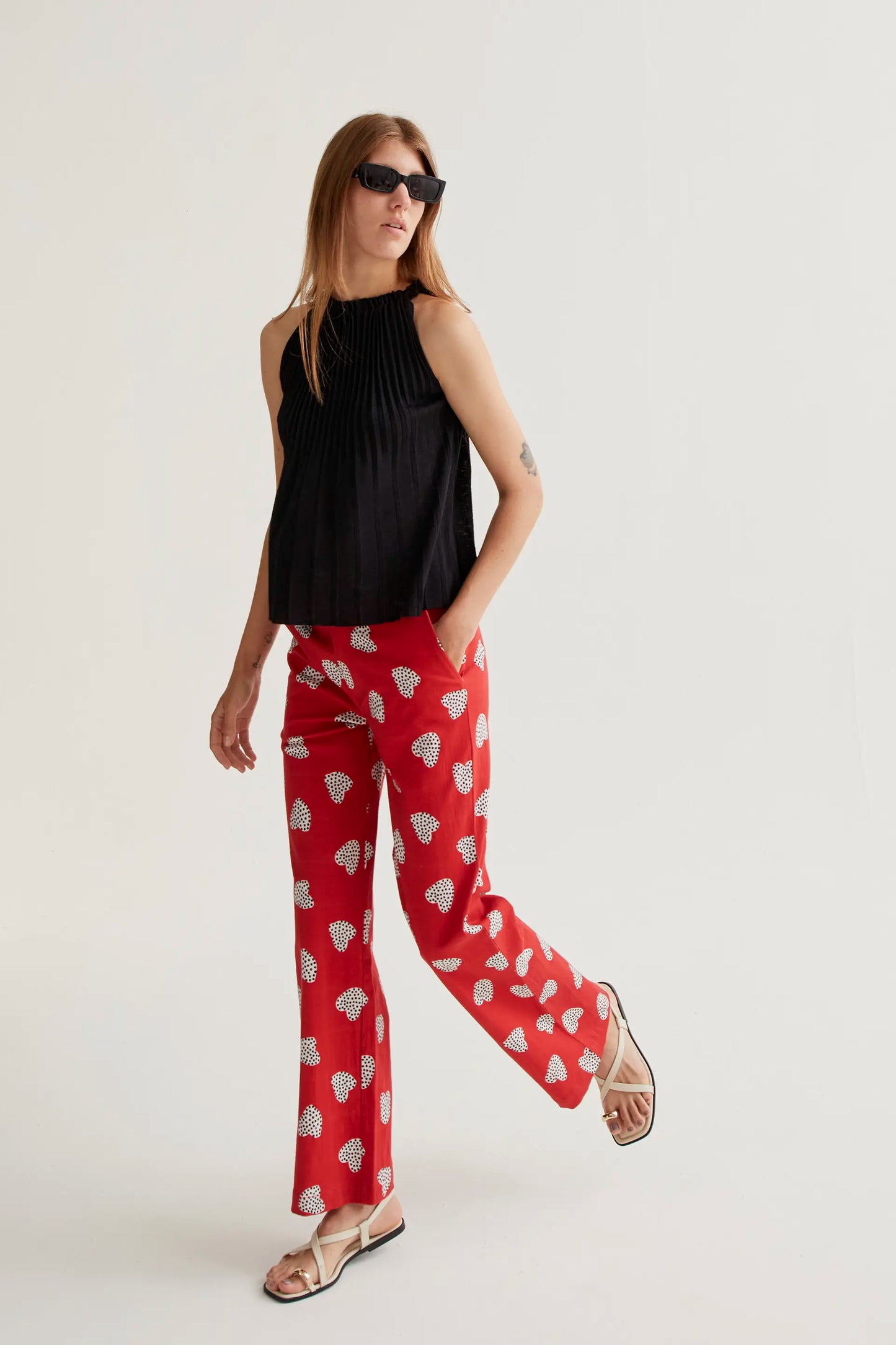 Harmony Red Print Trousers