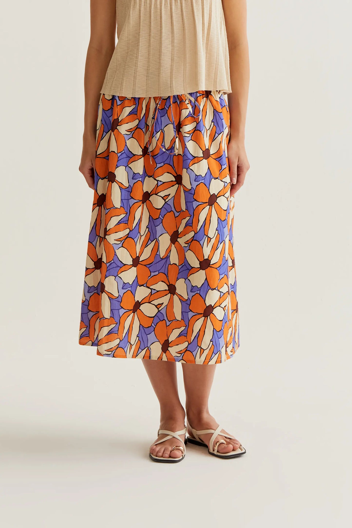 Falda midi con estampado Marigold