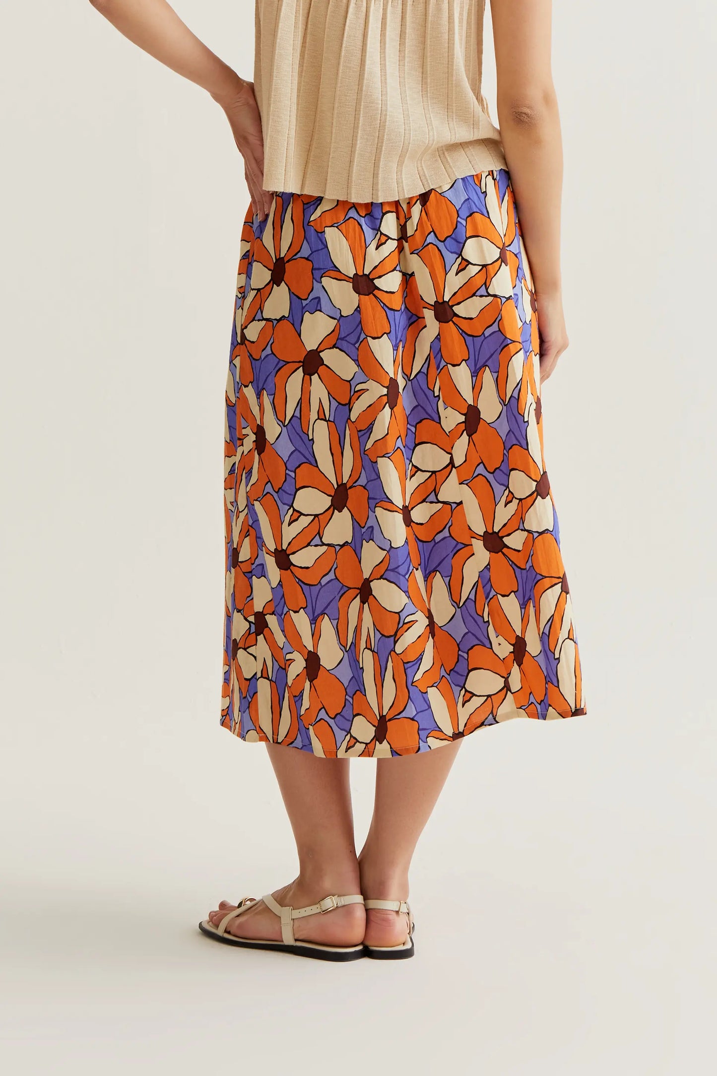 Falda midi con estampado Marigold