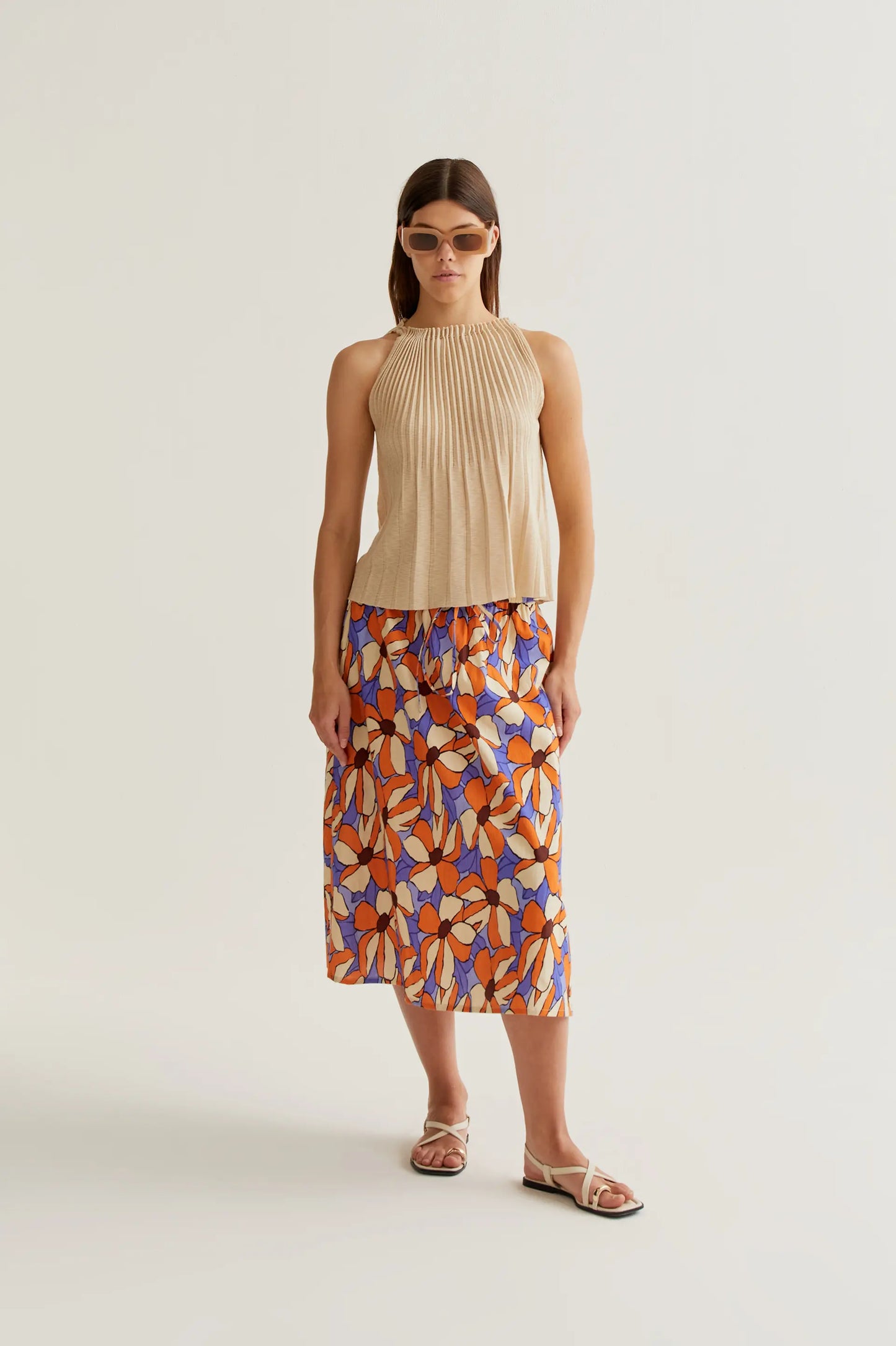 Falda midi con estampado Marigold