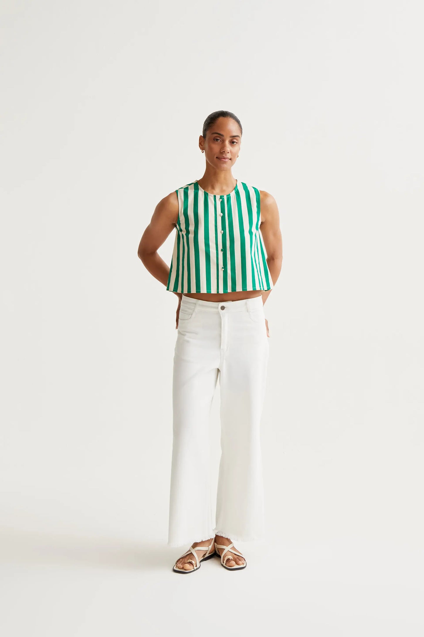 Top con estampado Bamboo Green