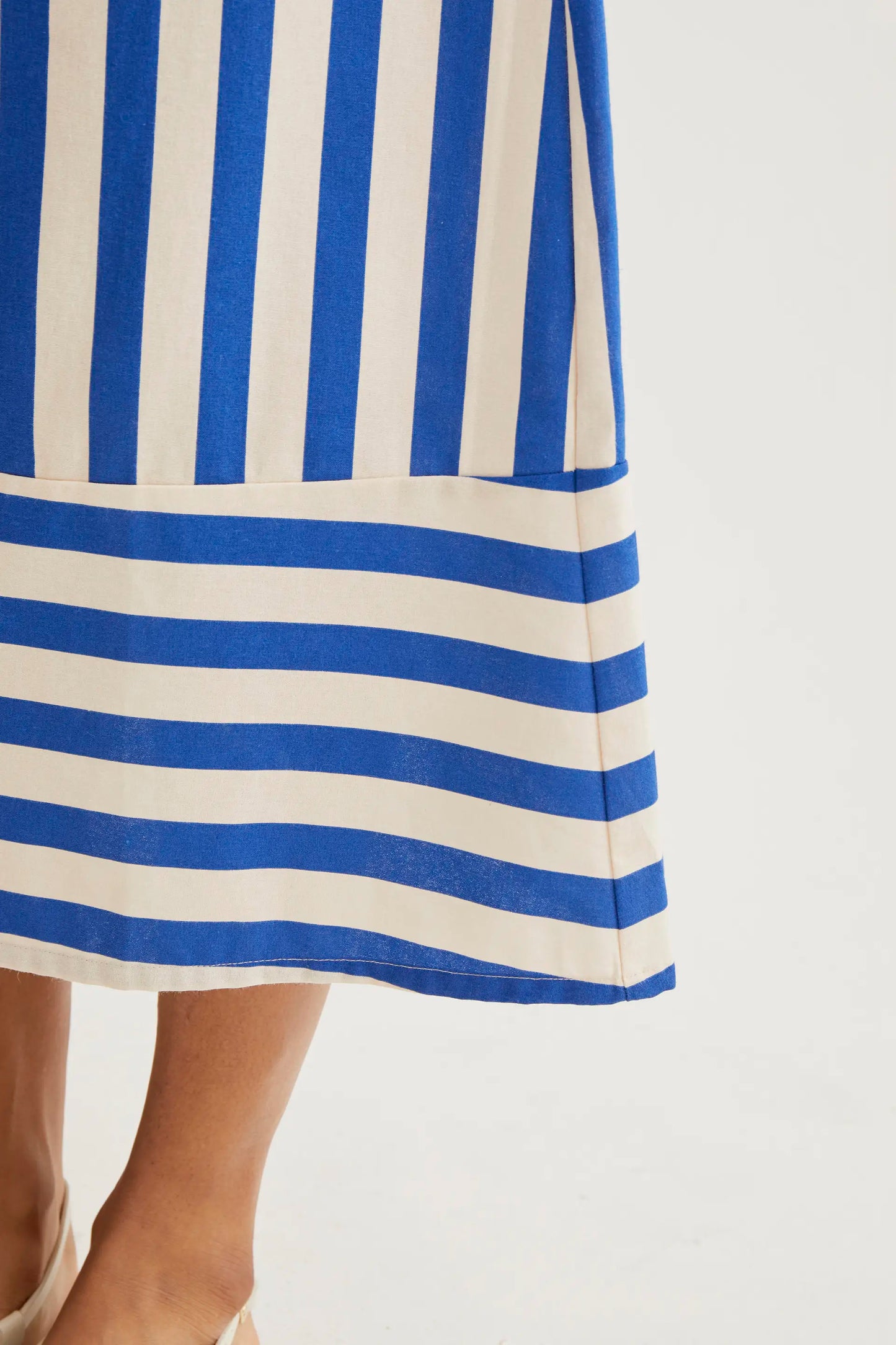 Falda midi con estampado Bamboo Blue